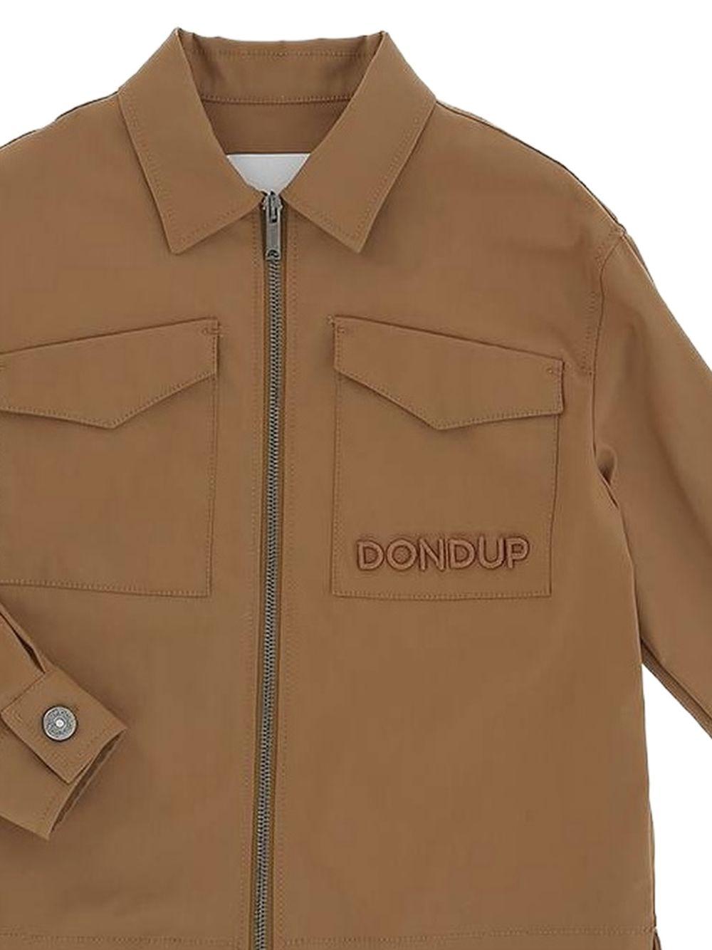 Giacca per bambino DONDUP KIDS marrone con logo DMGC0230TV124 6009 DONDUP KIDS