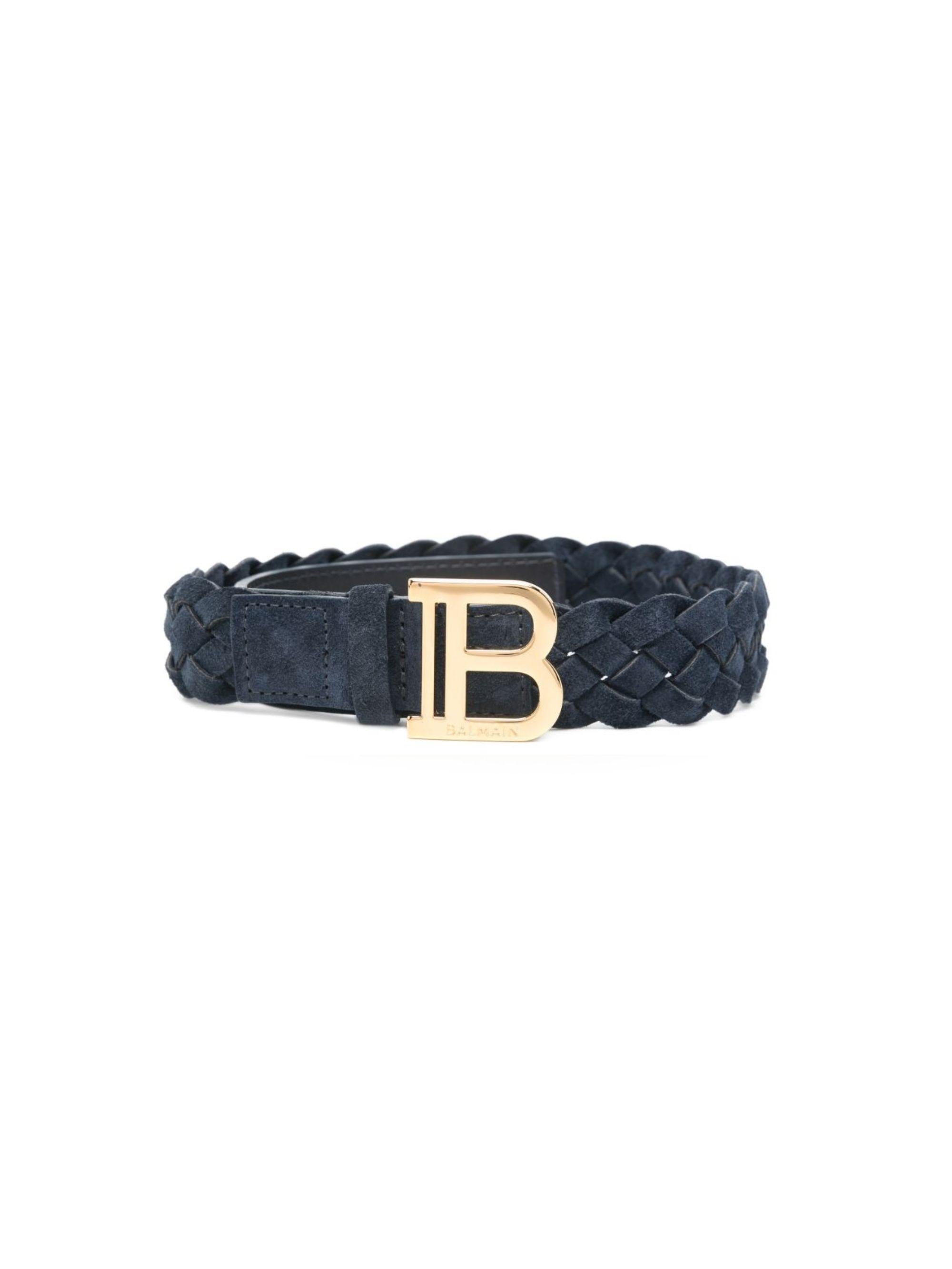 Cintura per bambina Balmain Kids blu navy con fibbia BY0Q61 Z3831 617 BALMAIN KIDS