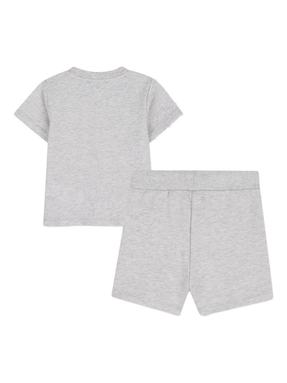 Set t-shirt e shorts per neonato Kenzo Kids grigio con dettaglio stampa K61708 A16 KENZO KIDS