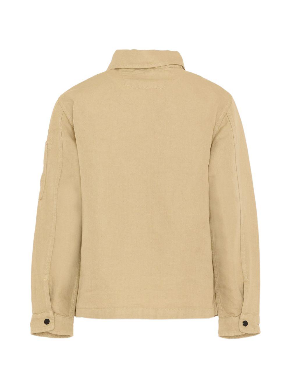Giacca per bambino C.P. Company Kids beige con tasche applicate e bottoni CUA006LZC01 20129 C.P.COMPANY KIDS