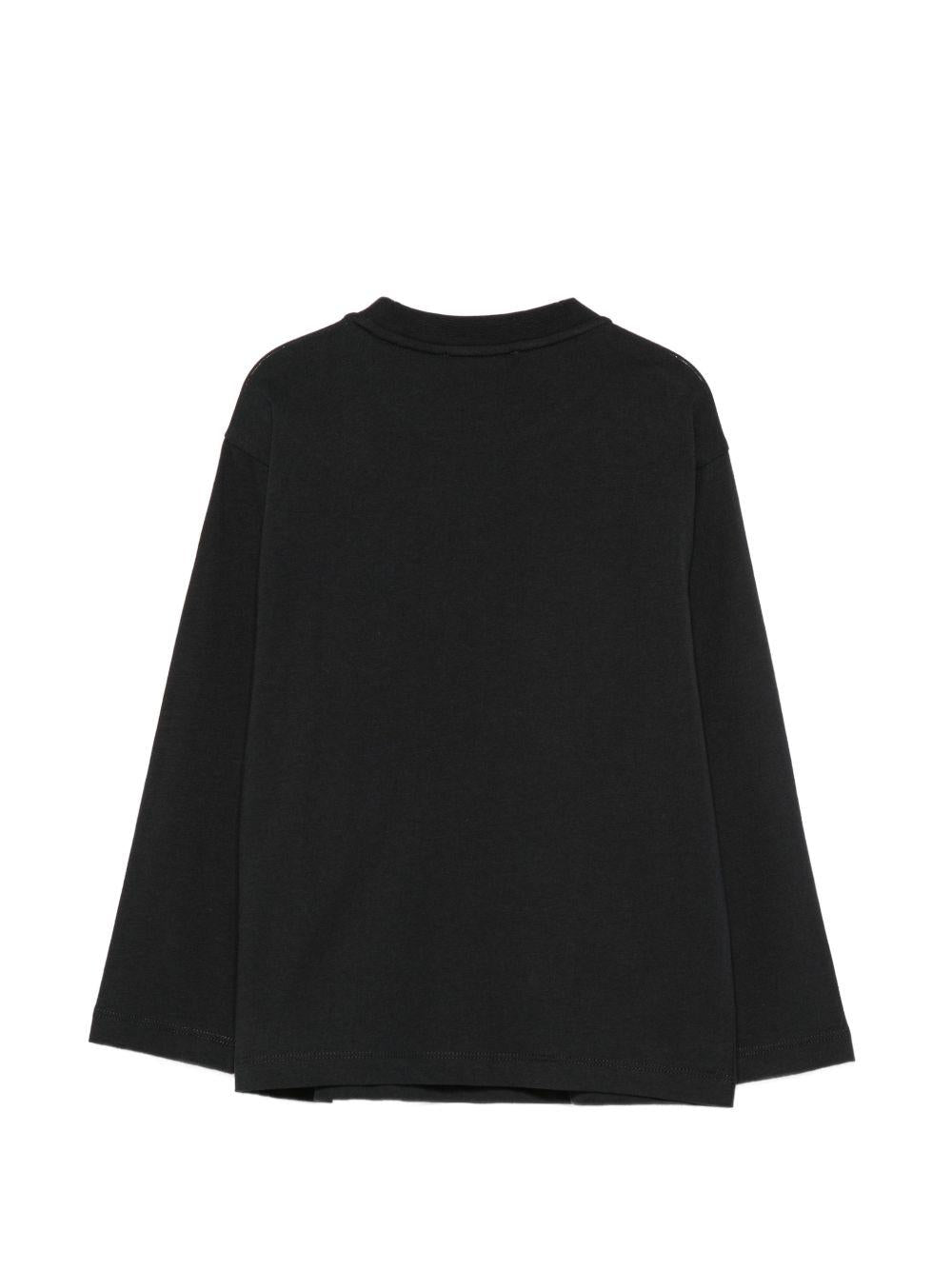 T-shirt per bambino Emporio Armani Kids blu con logo sul davanti EB001666 AF16162 UB118 EMPORIO ARMANI KIDS