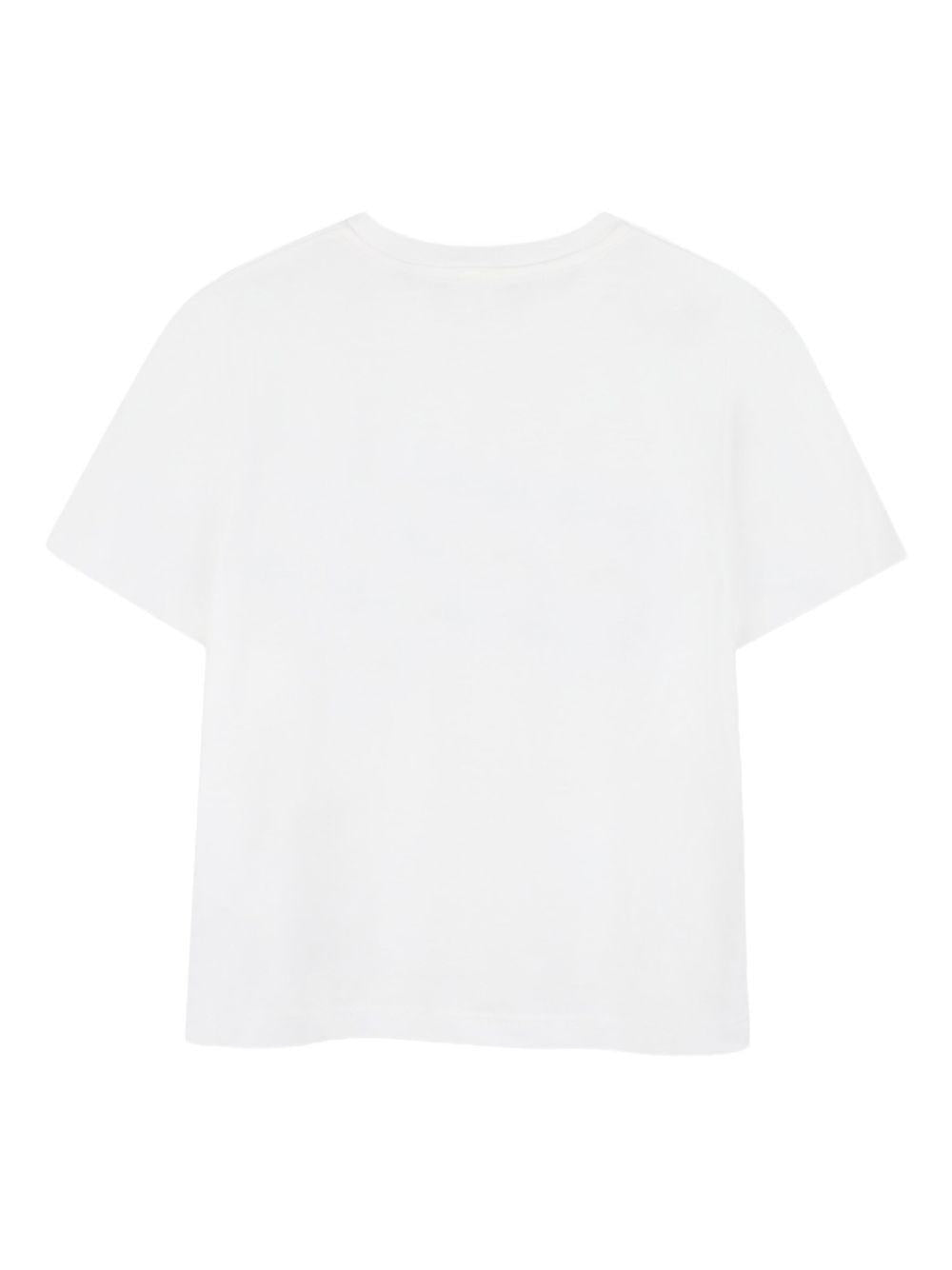 T-shirt per bambina Givenchy Kids bianca con ricamo con logo H31014 117 GIVENCHY KIDS