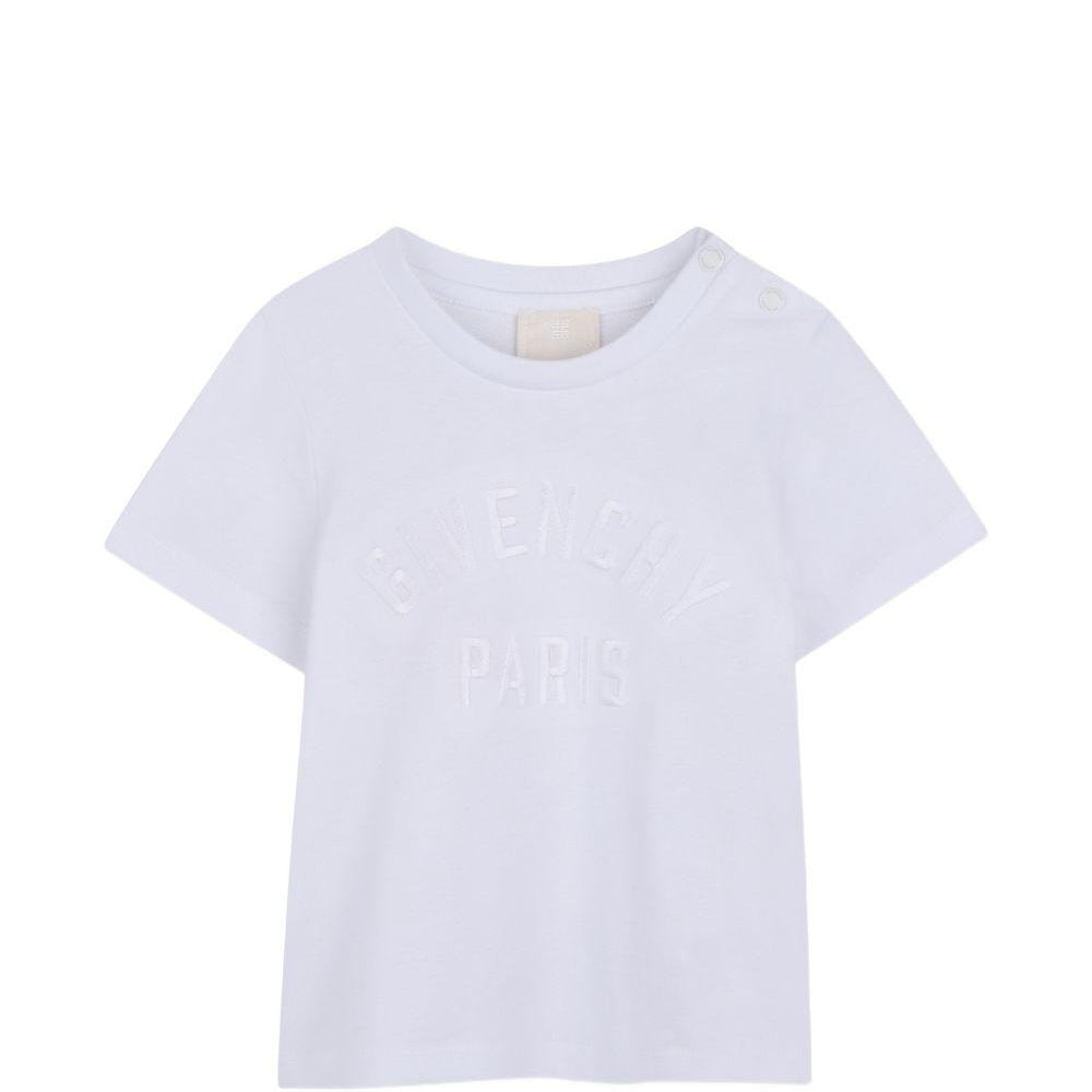 T-shirt per neonati Givenchy Kids bianca con dettaglio logo H31286 10P GIVENCHY KIDS