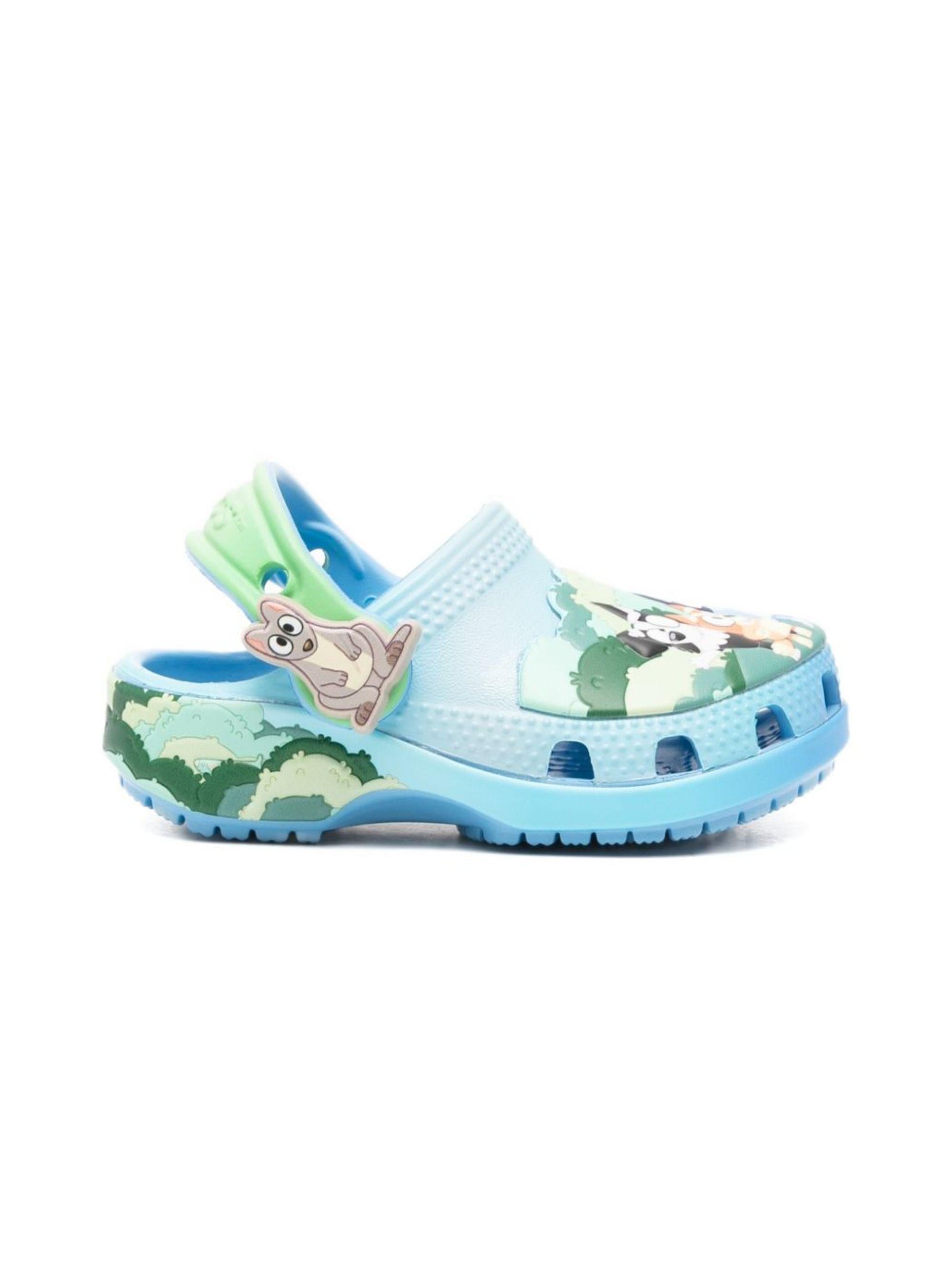Ciabatte per bambino Crocs Kids azzurre con stampa grafica Bluey Best Buddies 212369 MLT CROCS KIDS