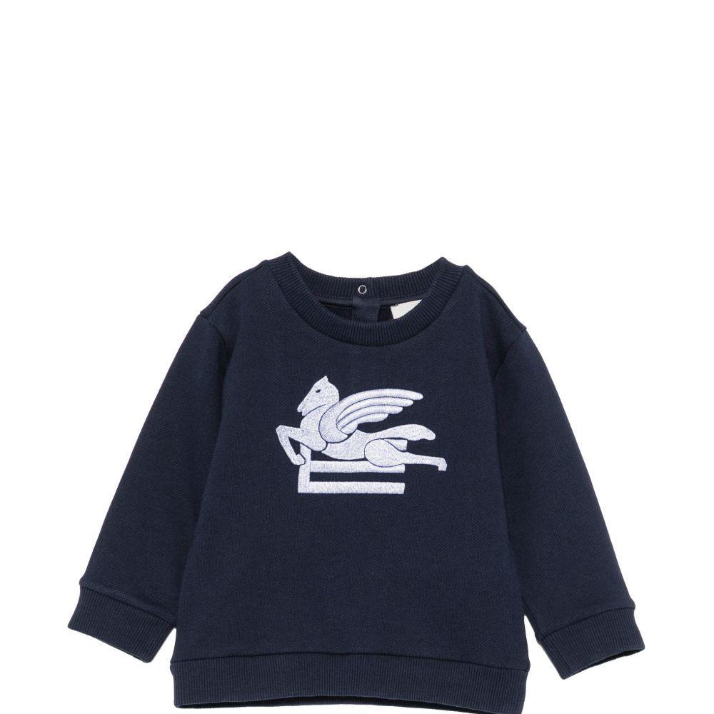 Felpa per neonato Etro Kids blu con motivo Pegaso GZ4300 Z3183 617 ETRO KIDS