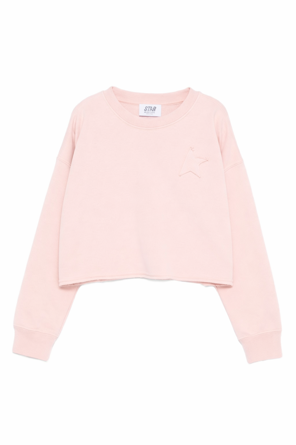Felpa per bambina Golden Goose Kids rosa con dettaglio stella GKP02629P002488 25523 GOLDEN GOOSE KIDS