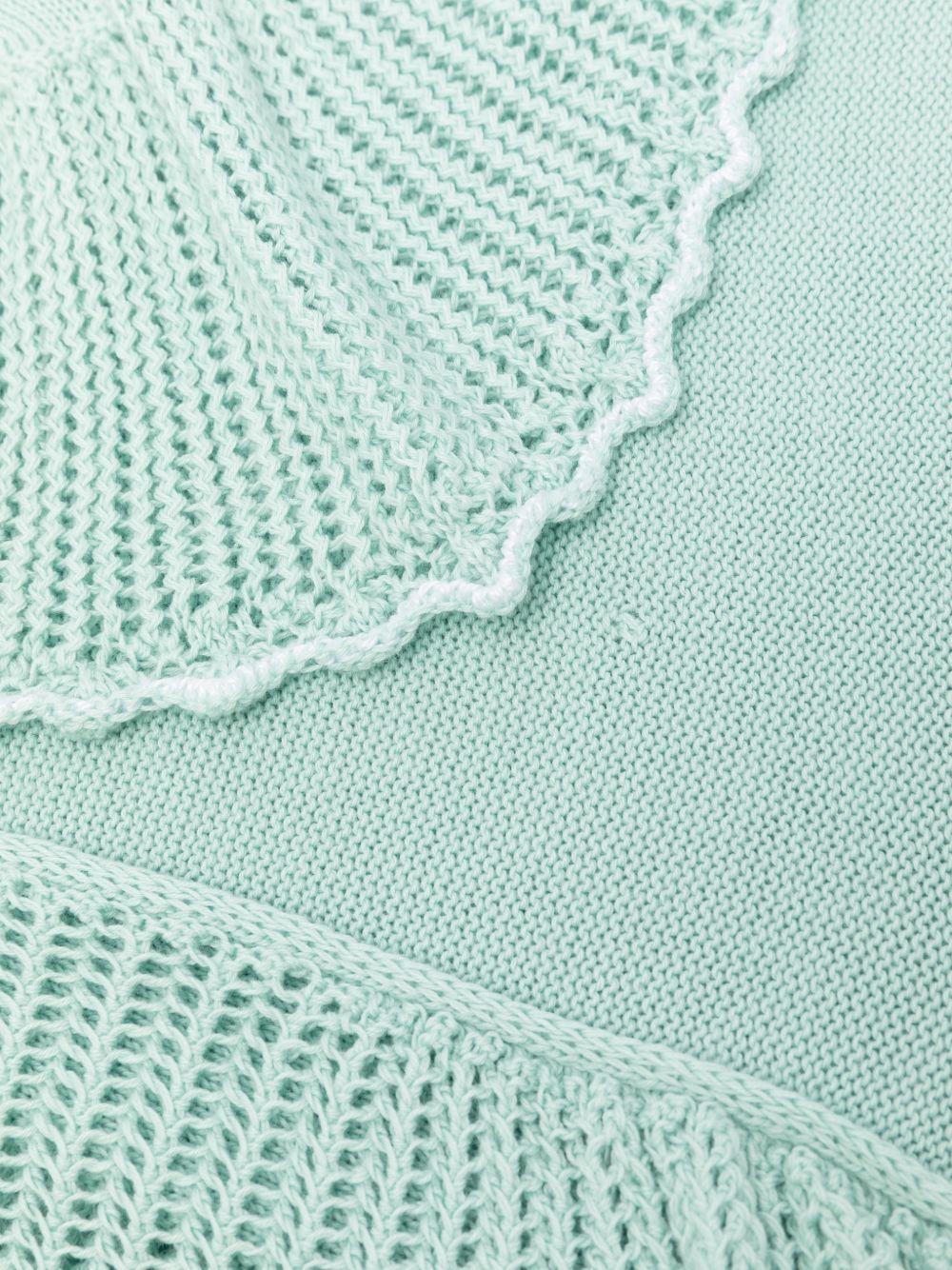 Coperta per neonati Paz Rodriguez verde con dettaglio fiocco 029-123464 1301 PaZ RODRIGUEZ KIDS