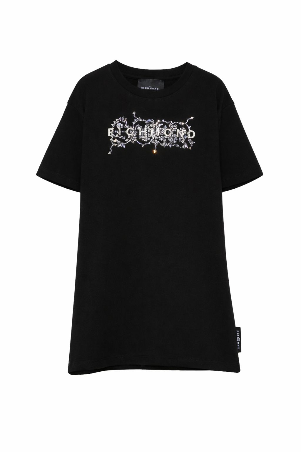 Abito per bambina John Richmond Junior nero modello t-shirt RGP26196VE BLACK JOHN RICHMOND KIDS