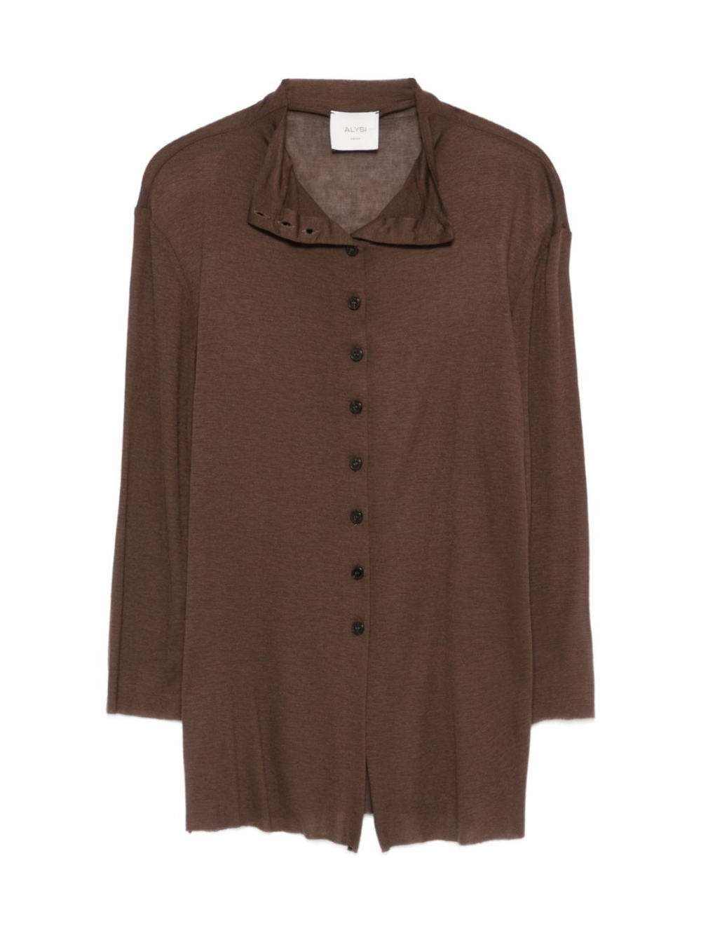 Camicia per donna ALYSI marrone con chiusura con bottoni 165418 A5023 CHOCO ALYSI