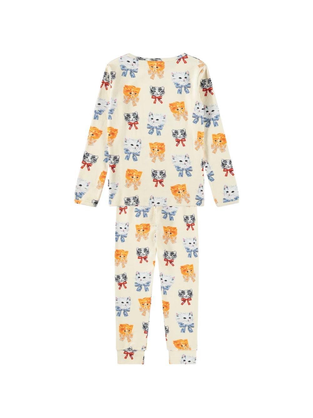 Pigiama per bambini Molo Kids beige con motivo con gattini 6W26R503 5848 MOLO KIDS