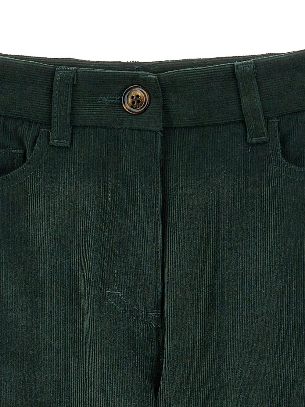 Pantaloni per bambina Philosophy di Lorenzo Serafini Kids verdi con tasche applicate I1F408 6851 P025 PHILOSOPHY