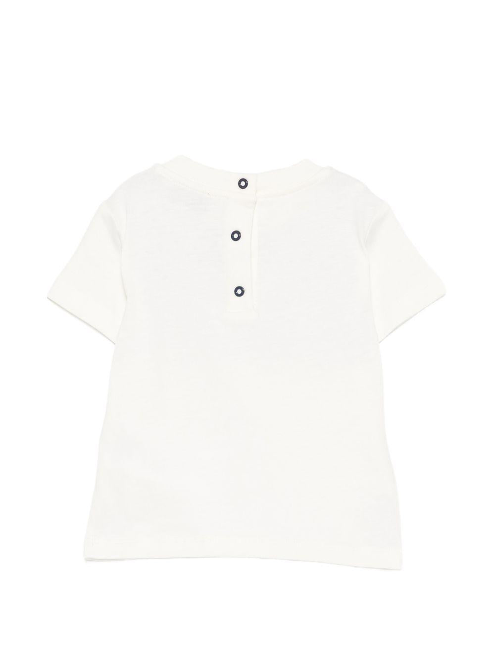 T-shirt per neonato Missoni Kids bianca con dettaglio a zigzag MZ8341 Z3672 102 MISSONI KIDS