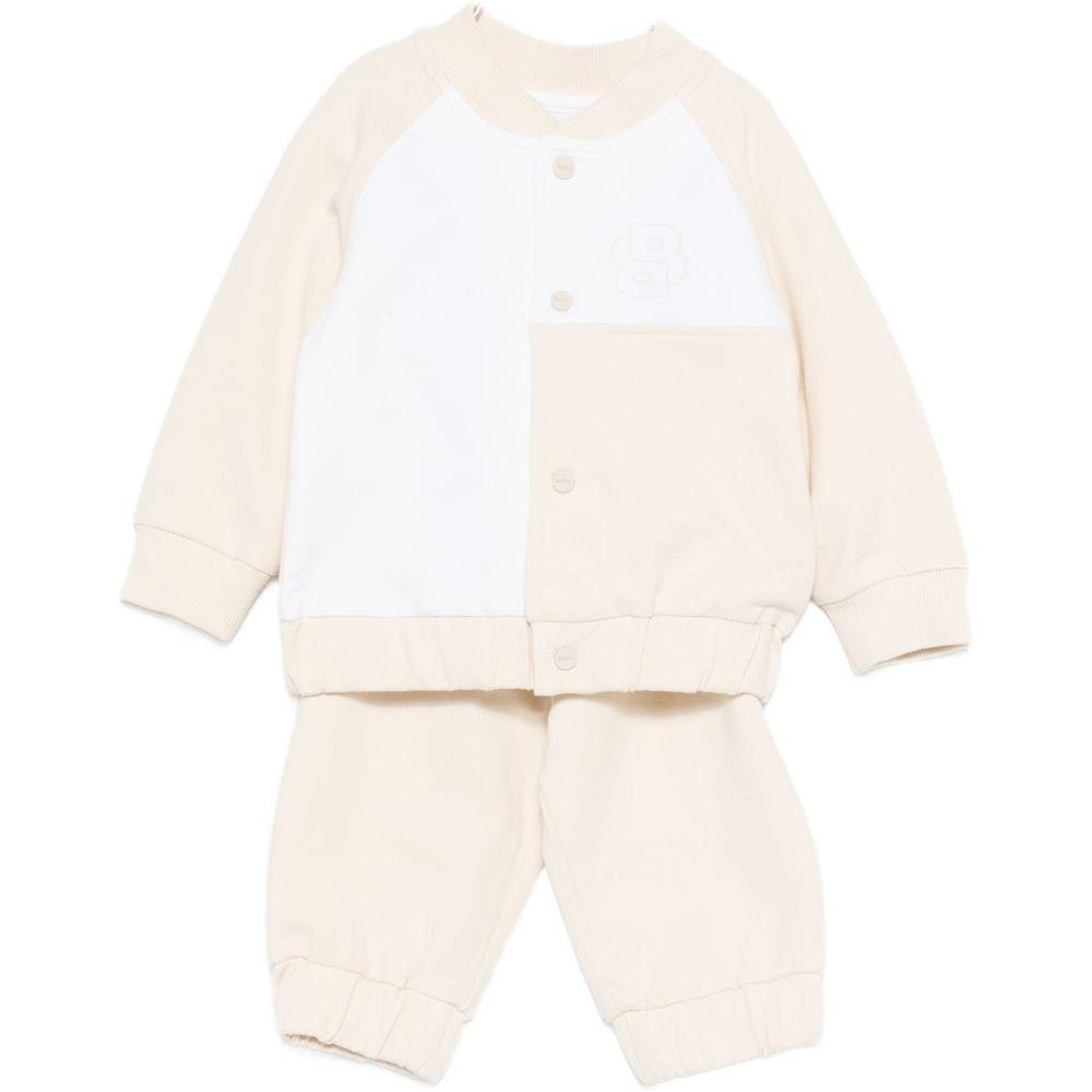 Tuta sportiva per neonato BOSS Kids beige con inserti J53049 21K BOSS KIDS