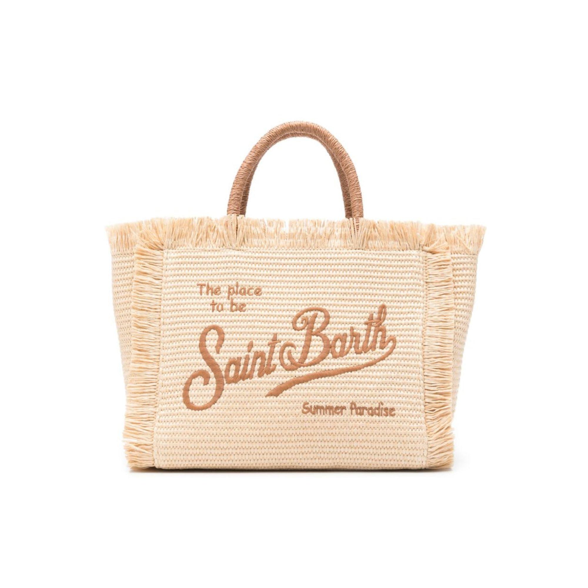 Borsa Colette MC2 Saint barth beige con logo ricamato COL0017 00368L MC2 ST. BARTH KIDS