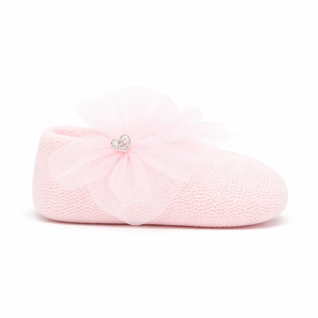 Scarpe primi passi per neonata Monnalisa rosa con fiocco 35G004 7049 0091 MONNALISA KIDS