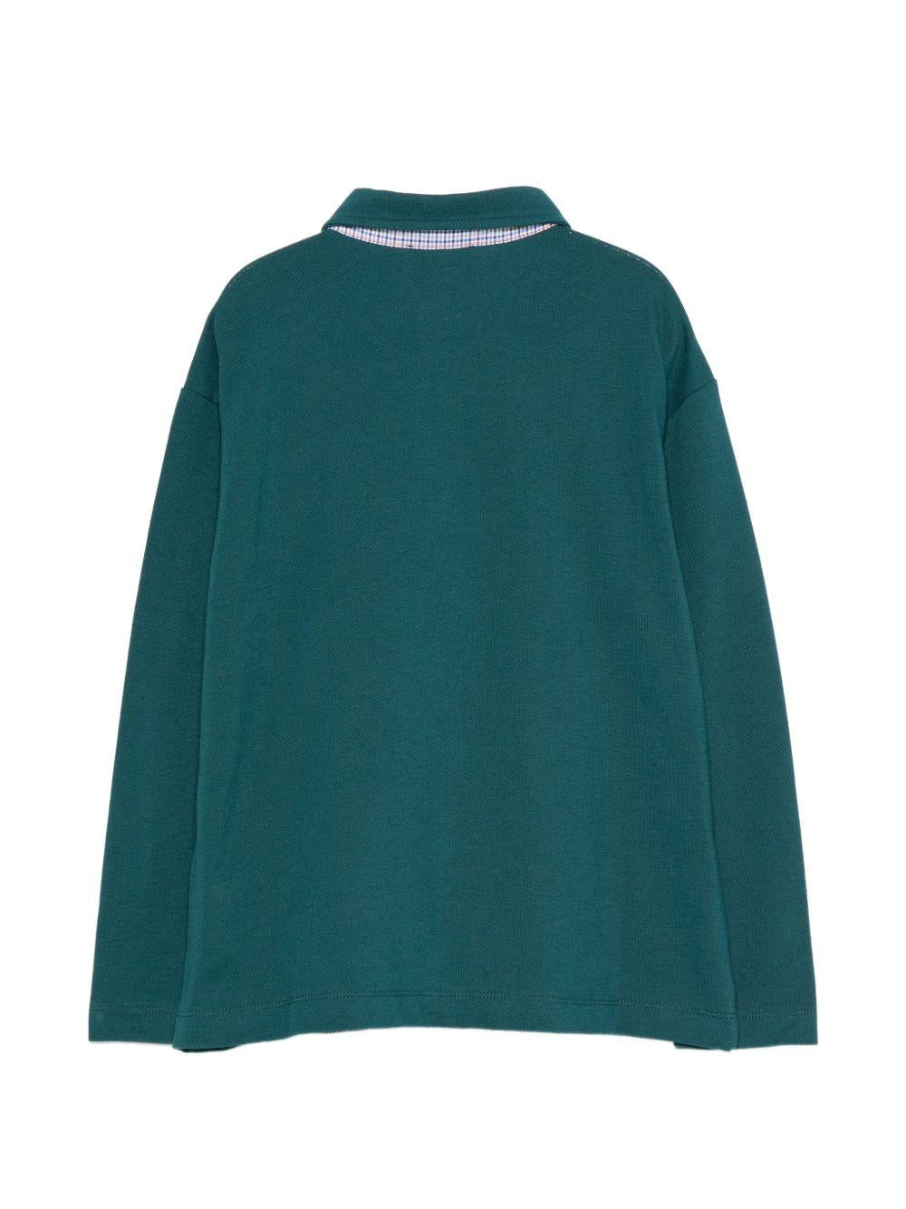 T-shirt per bambino Etro Kids verde con colletto stile polo GZ8H41 Z0022 797 ETRO KIDS