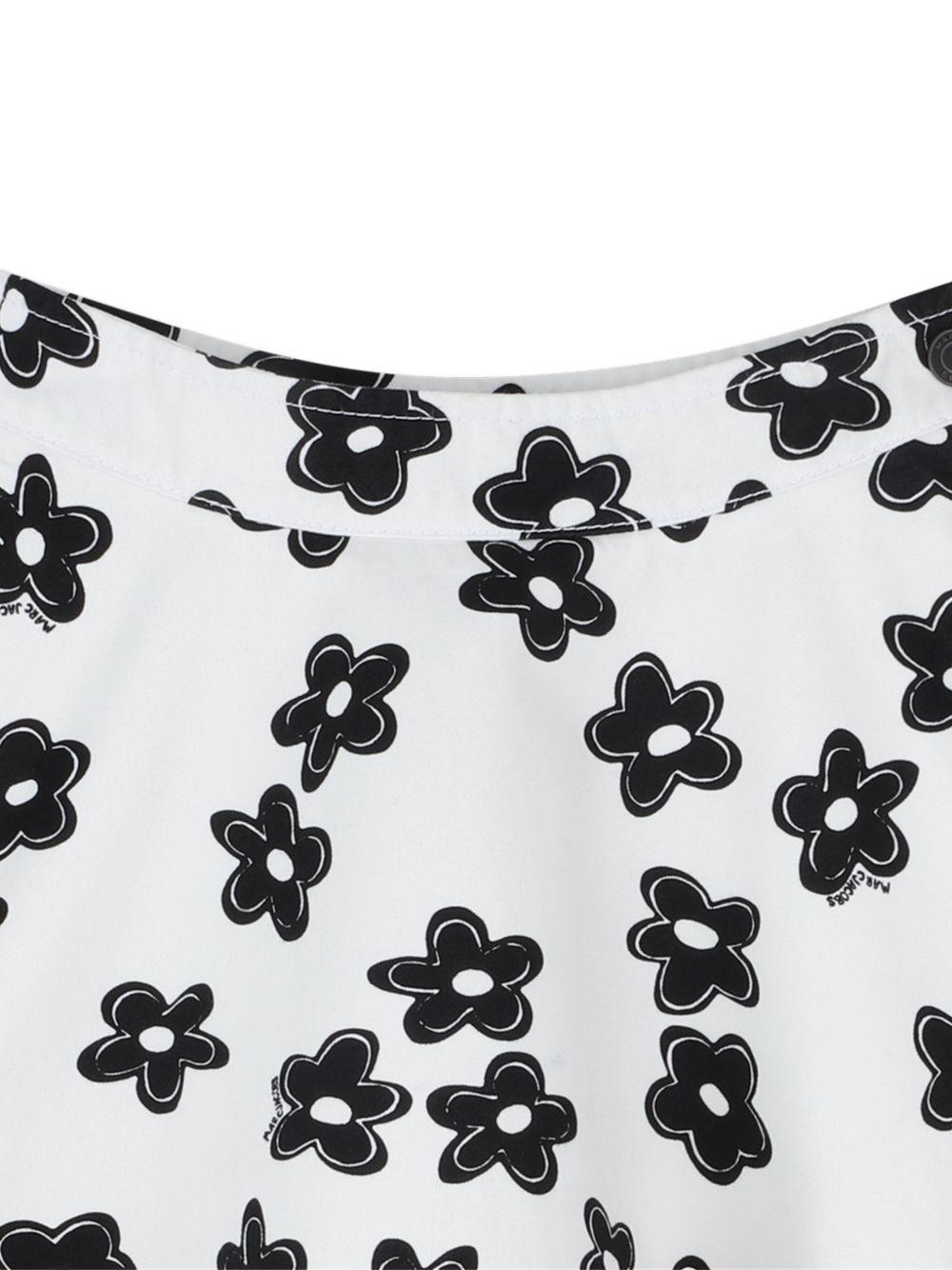 Gonna per bambina The Marc Jacobs Kids bianca con stampa a fiori neri W60727 126 THE MARC JACOBS KIDS