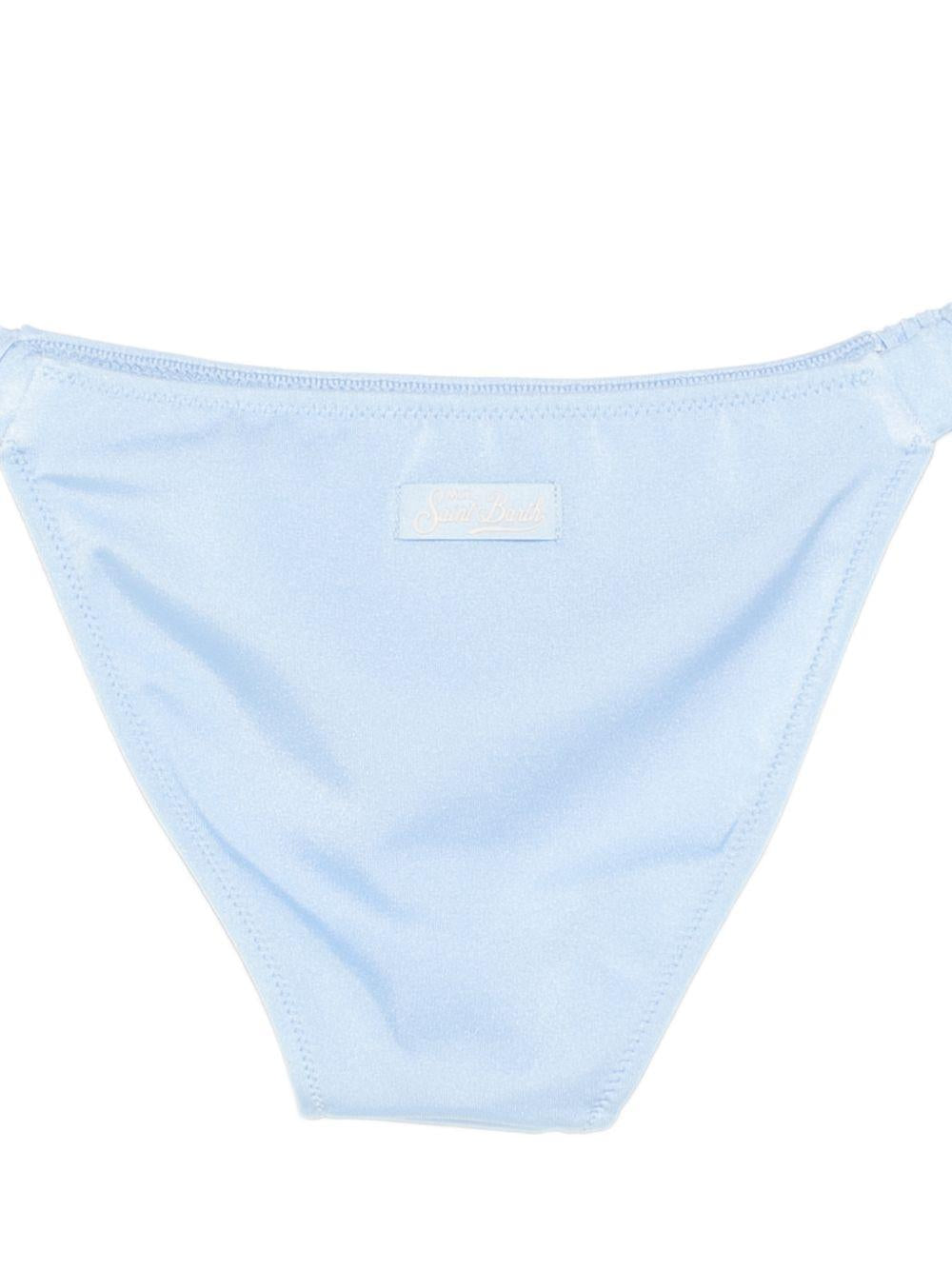 Bikini per bambina MC2 Saint Barth Kids azzurro con dettagli arricciati TLO0001 02968L MC2 ST. BARTH KIDS