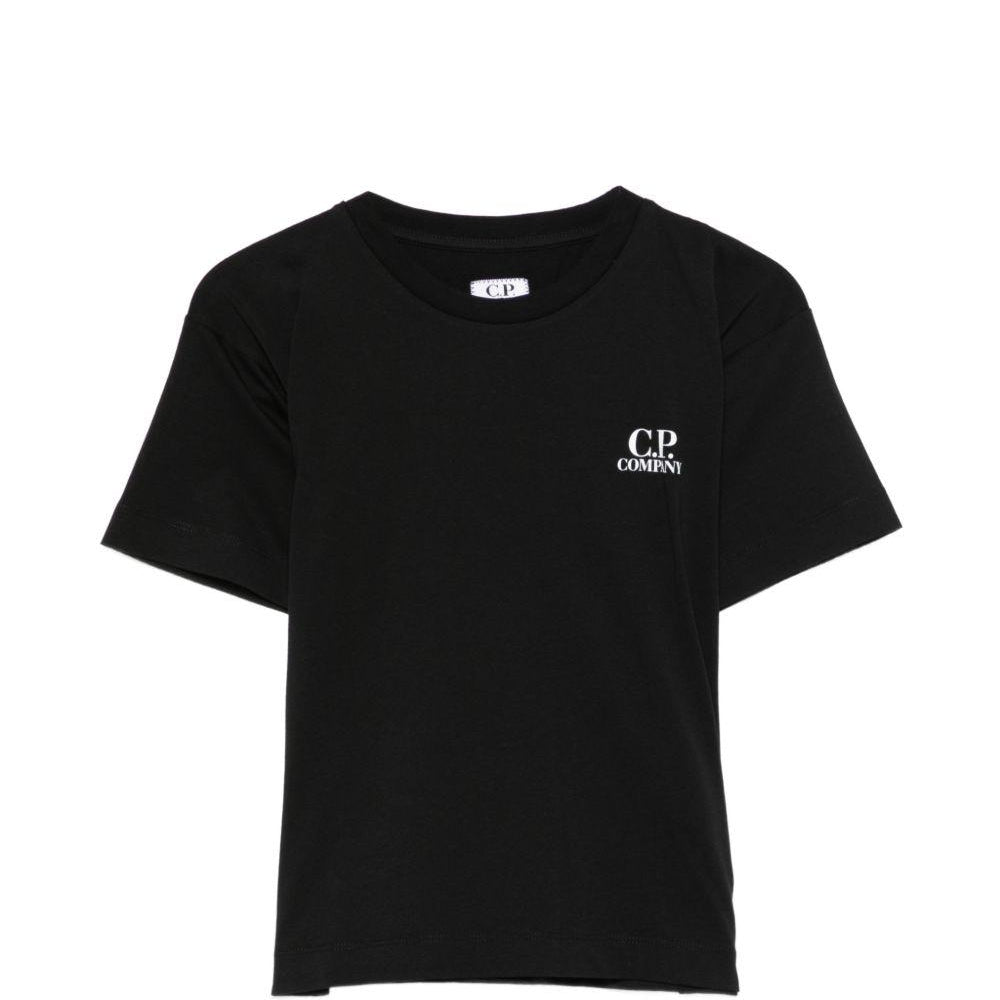T-shirt per bambino C.P. Company Kids nero con logo CUM00WLAA17 60100 C.P.COMPANY KIDS