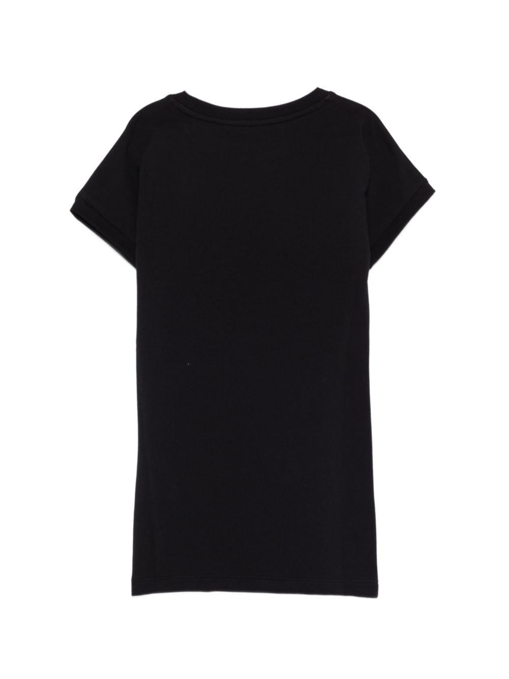 Abito per bambina Moschino Kids nero con stampa grafica Teddy Bear HAV0EALDA25 60100 MOSCHINO KIDS