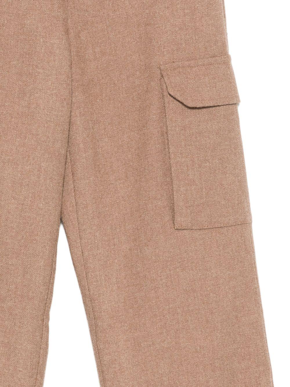 Pantaloni per bambino Eleventy Kids marrone con patch con logo EZ6H90 I0233 877 ELEVENTY KIDS