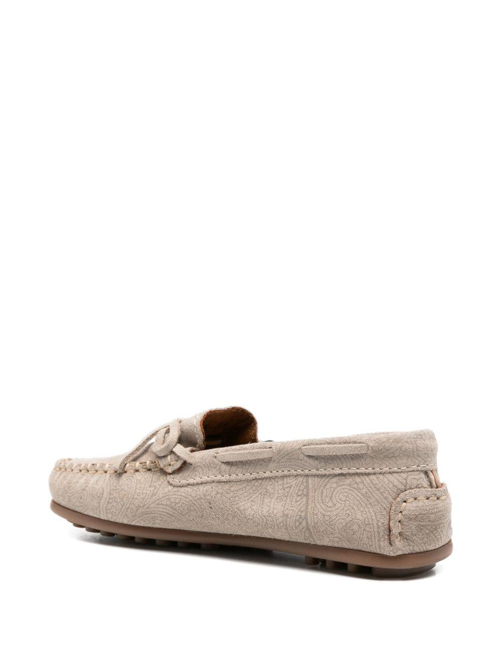 Mocassini per bambino Etro Kids beige in camoscio con stampa paisley GY0P76 Z3723 113BG ETRO KIDS