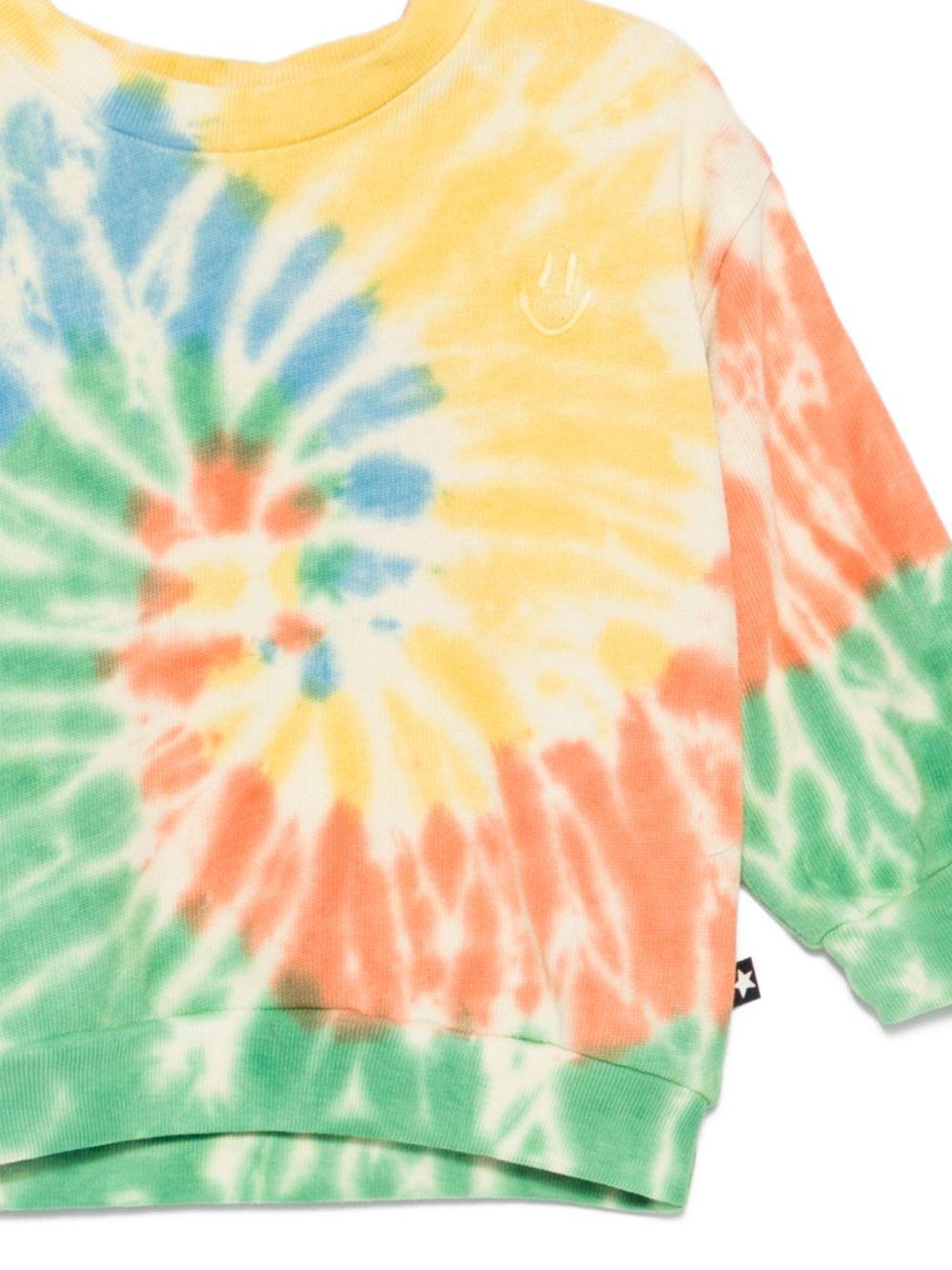 Felpa Dear per neonato Molo multicolore con fantasia tie-dye 6S26J208 5679 MOLO KIDS