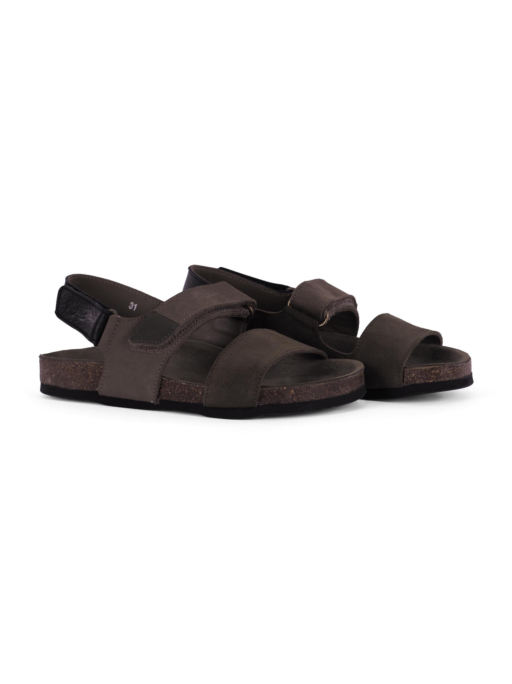Sandali per bambini Bonpoint marroni con cinturino a strappo S06BSOL00005 046 BONPOINT KIDS