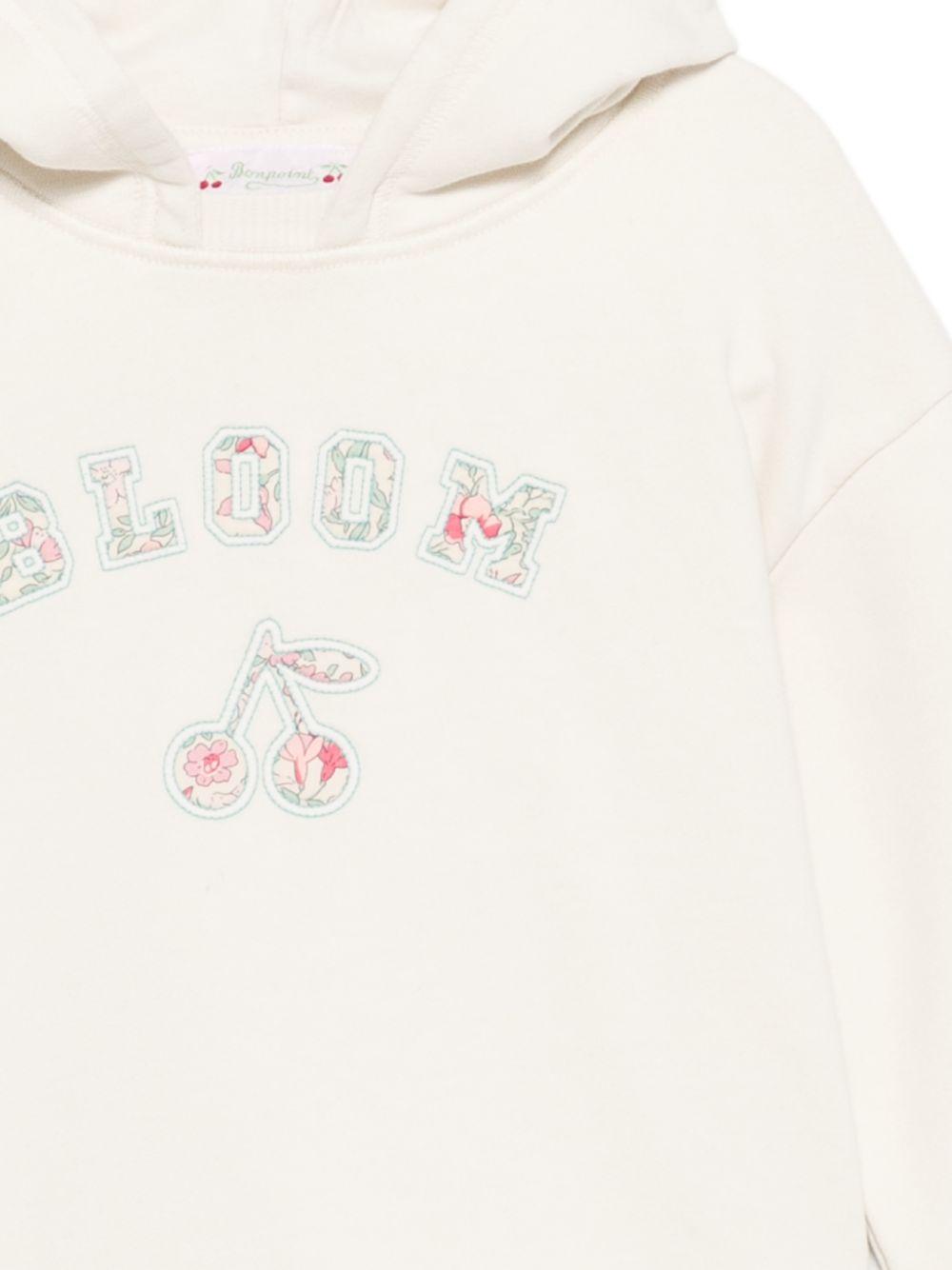 Felpa Carmine per bambina Bonpoint bianco con dettagli ricamati sul davanti S06GSWK00008 108 BONPOINT KIDS