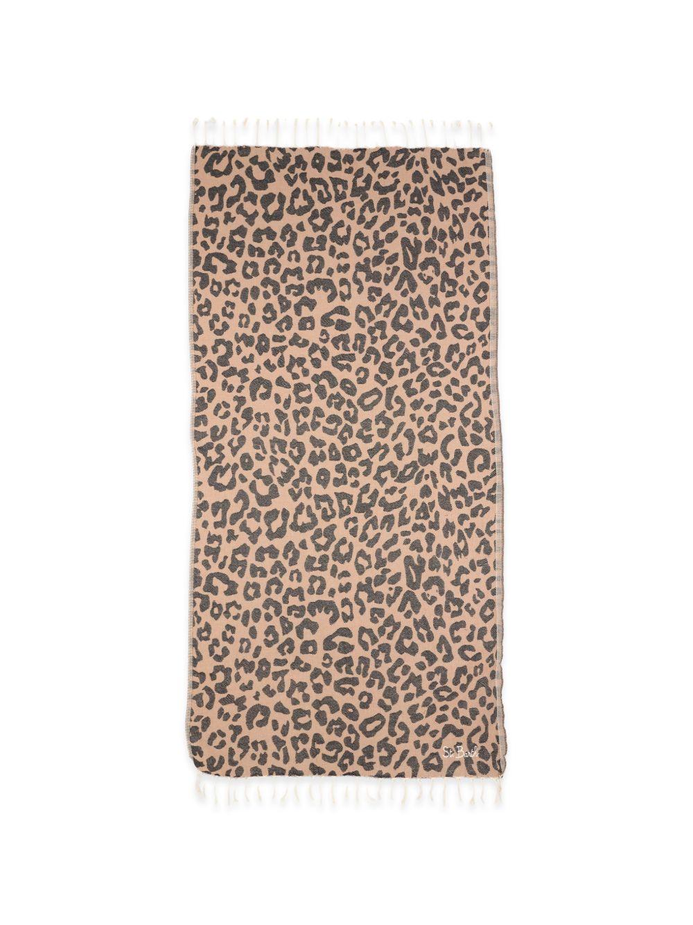 Telo mare MC2 Saint Barth marrone con stampa leopardata FOUT009 02712L MC2 ST. BARTH KIDS