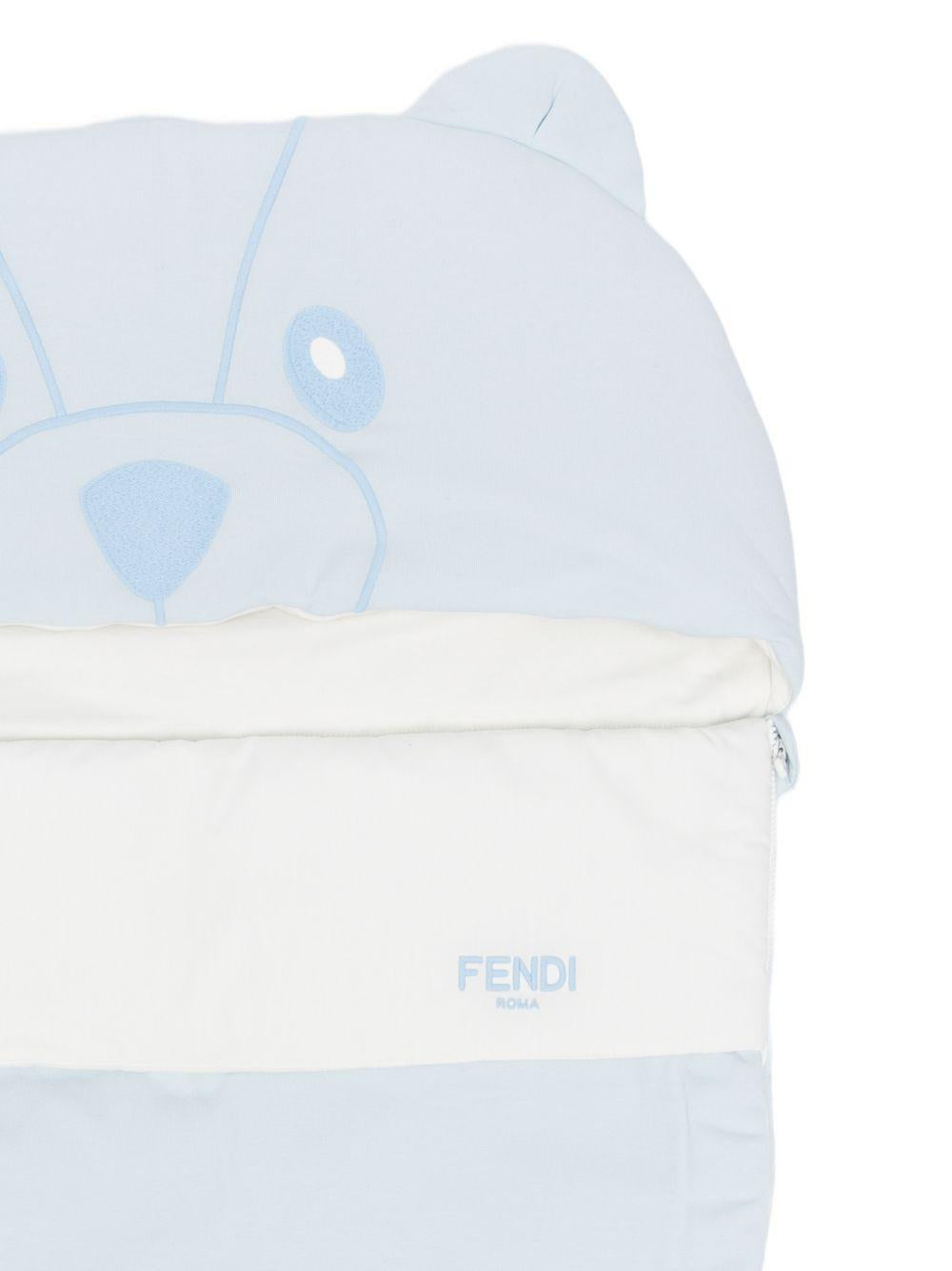 Sacco nanna per neonato Fendi Kids azzurro con design a orsetto BUJ324 ST8 F19J4 FENDI KIDS