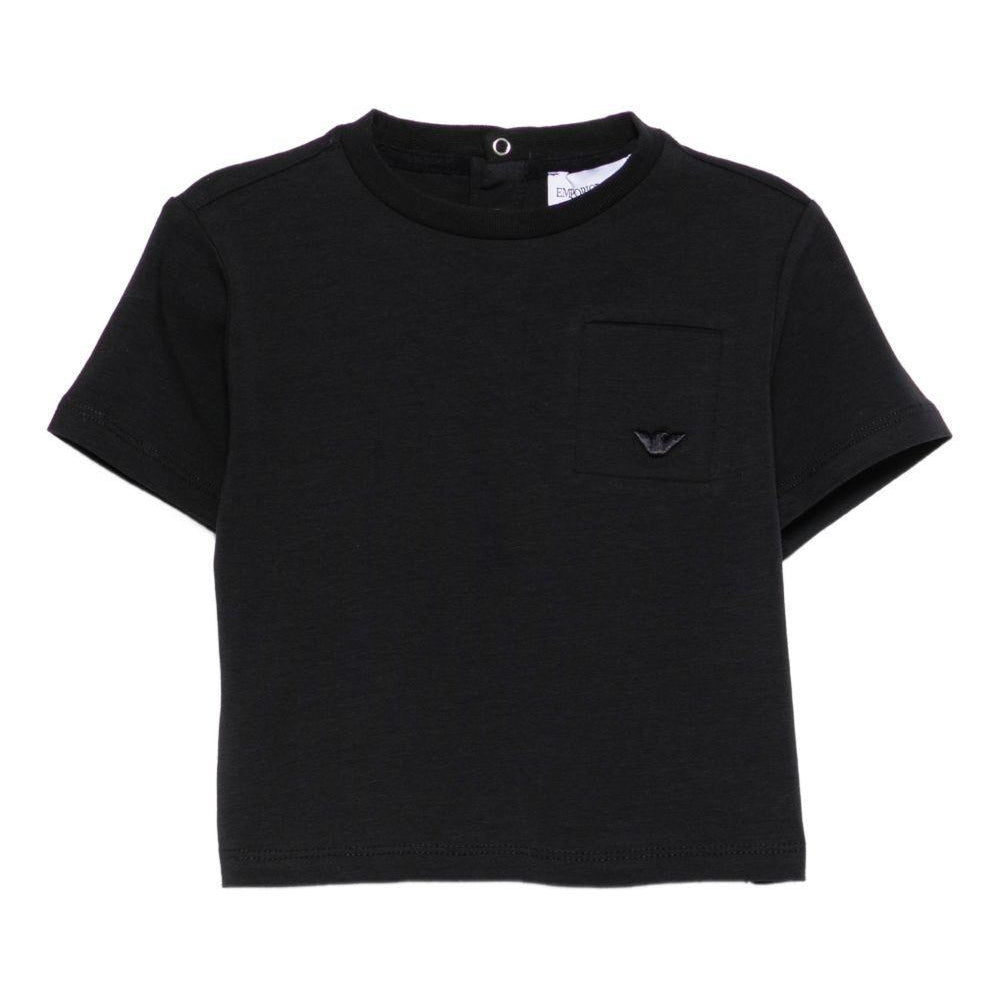 T-shirt per bambino Emporio Armani blu con tasca sul petto EB001326 AF21808 UB118 EMPORIO ARMANI KIDS