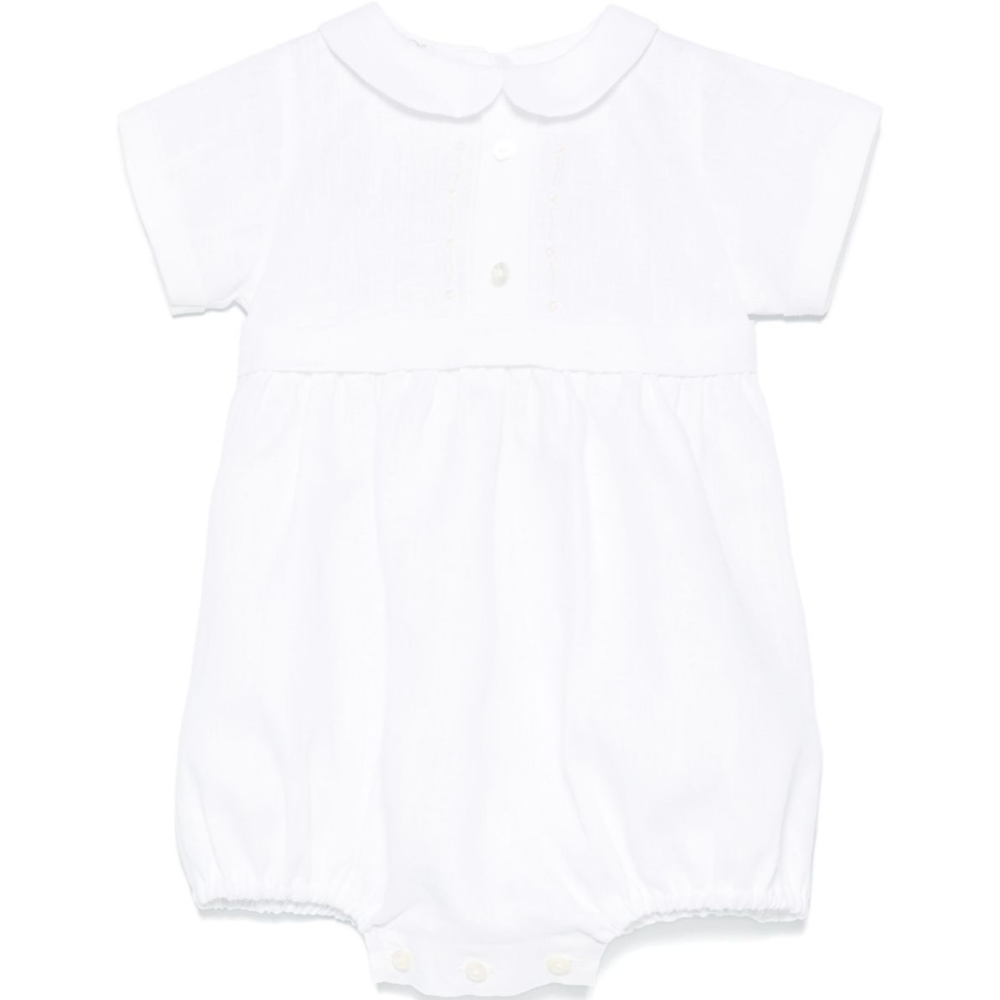 Body per neonata Mariella Ferrari bianco in lino PLD4 048 MARIELLA FERRARI KIDS
