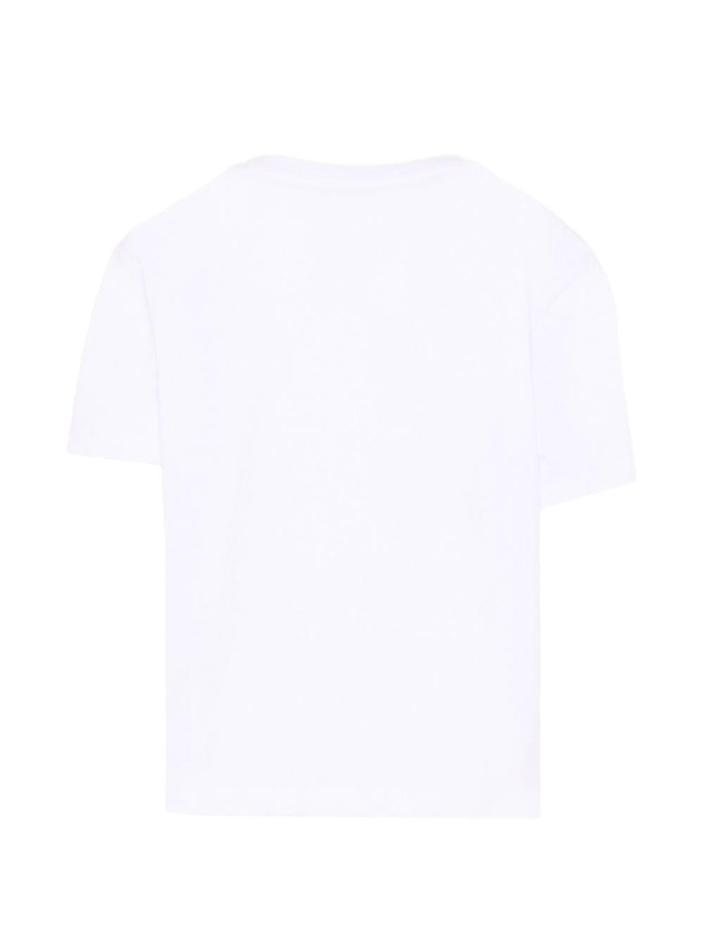 T-shirt per bambino MSGM Kids bianca con stampa logo S6MSJUTH051 001 MSGM KIDS