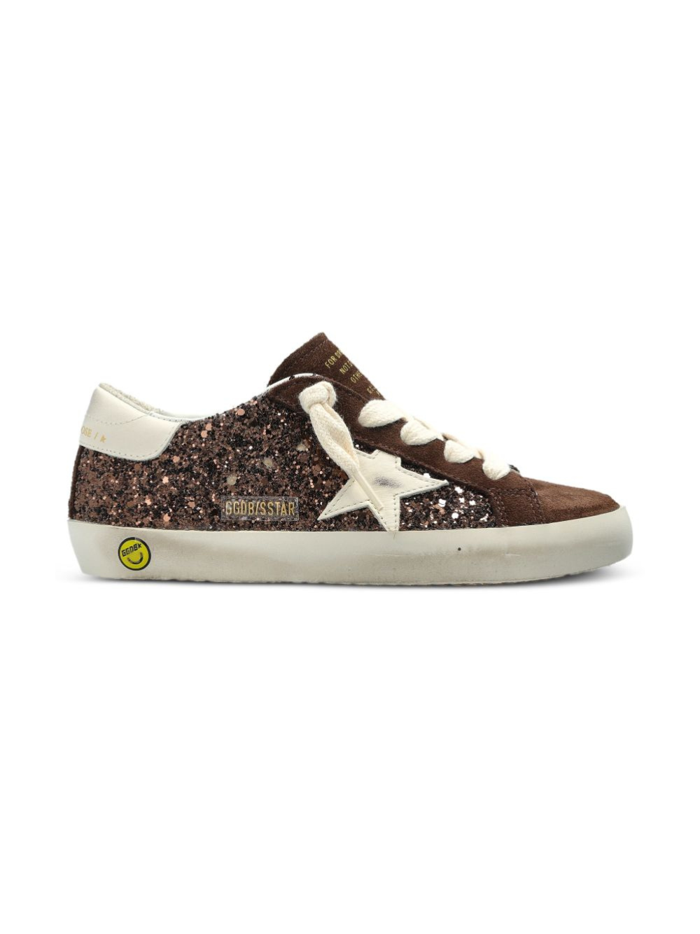 Sneakers SuperStar per bambina Golden Goose Kids marrone decorate con glitter F00101F008660 55655 GOLDEN GOOSE KIDS