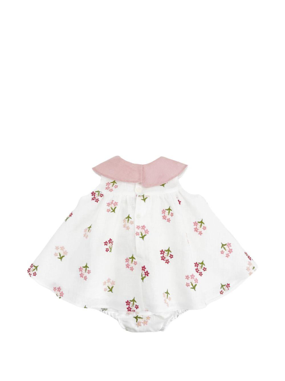 Abito per neonata La Stupenderia bianco con motivo floreale 2TBAB54 I18 LA STUPENDERIA KIDS