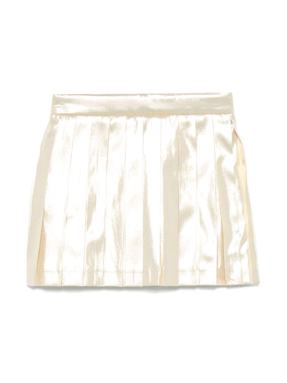 Minigonna per bambina Versace Kids color oro con plissé 10181291A10905 1X190 VERSACE KIDS