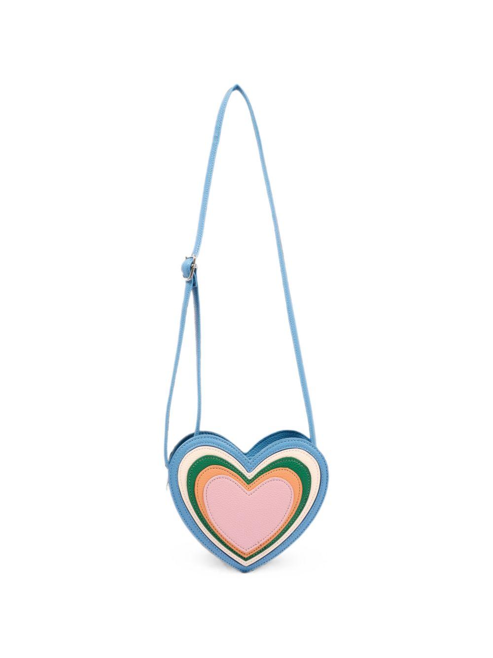 Borsa a tracolla per bambina Molo Kids azzurra a forma di cuore con effetto granulato 7W26V106 5807 MOLO KIDS