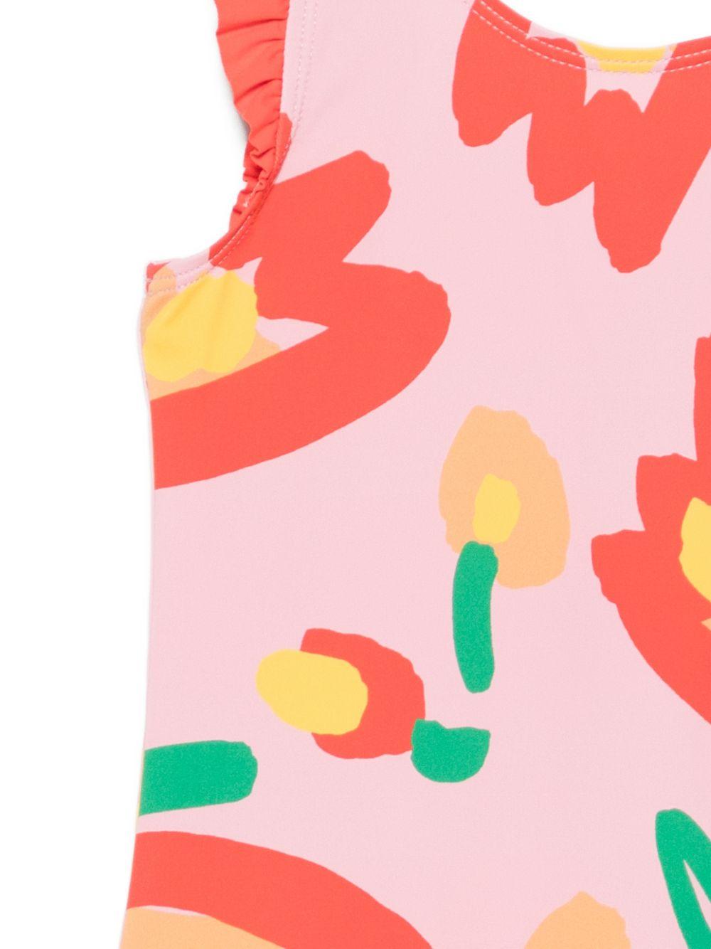Costume per bambina Stella McCartney Kids rosa con stampa floreale all-over TYCB29 Z3513 509MC STELLA McCARTNEY KIDS