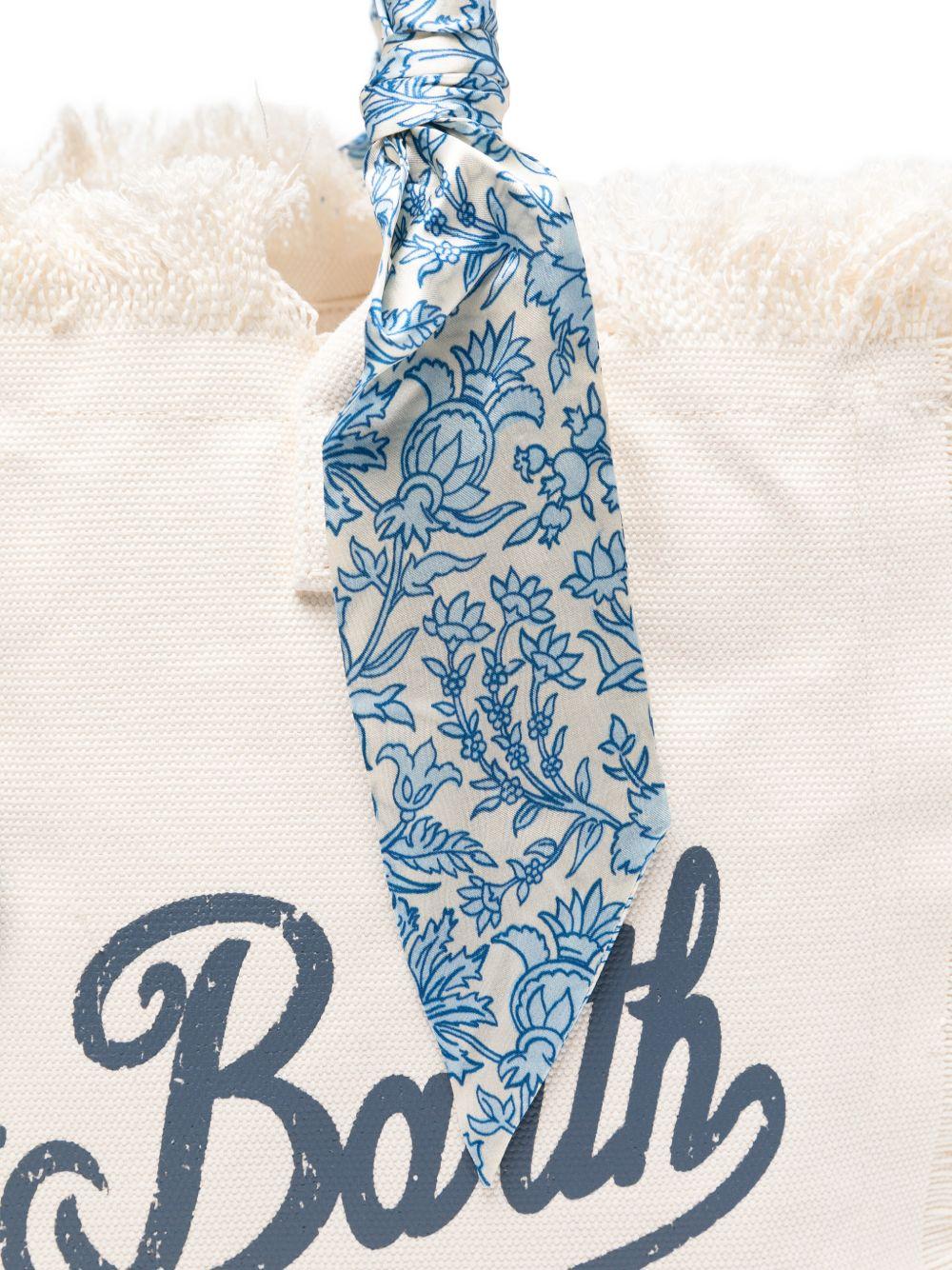 Borsa Vanity MC2 Saint Barth bianco con manici avvolti da foulard VANI045 09243L MC2 ST. BARTH KIDS