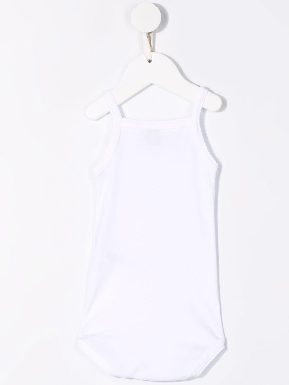 Set di due tutine per neonati Petit Bateau bianche con spalline sottili A01T6 00 PETIT BATEAU KIDS