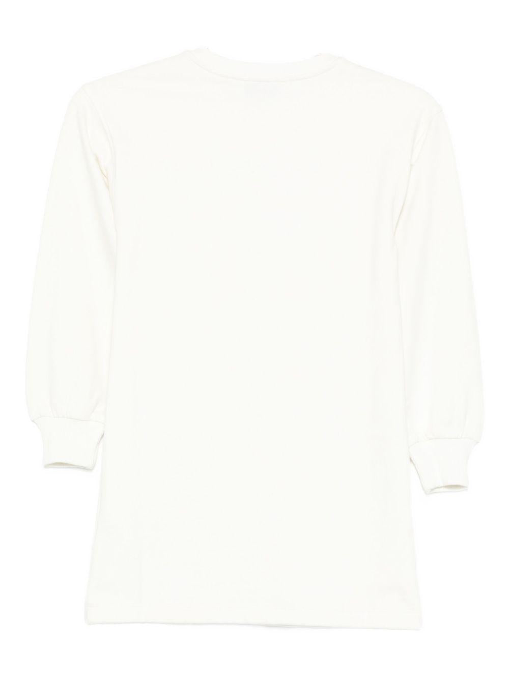 Abito per bambina Moschino Kids bianco con stampa Teddy Bear HDV0GYLCA83 10063 MOSCHINO KIDS