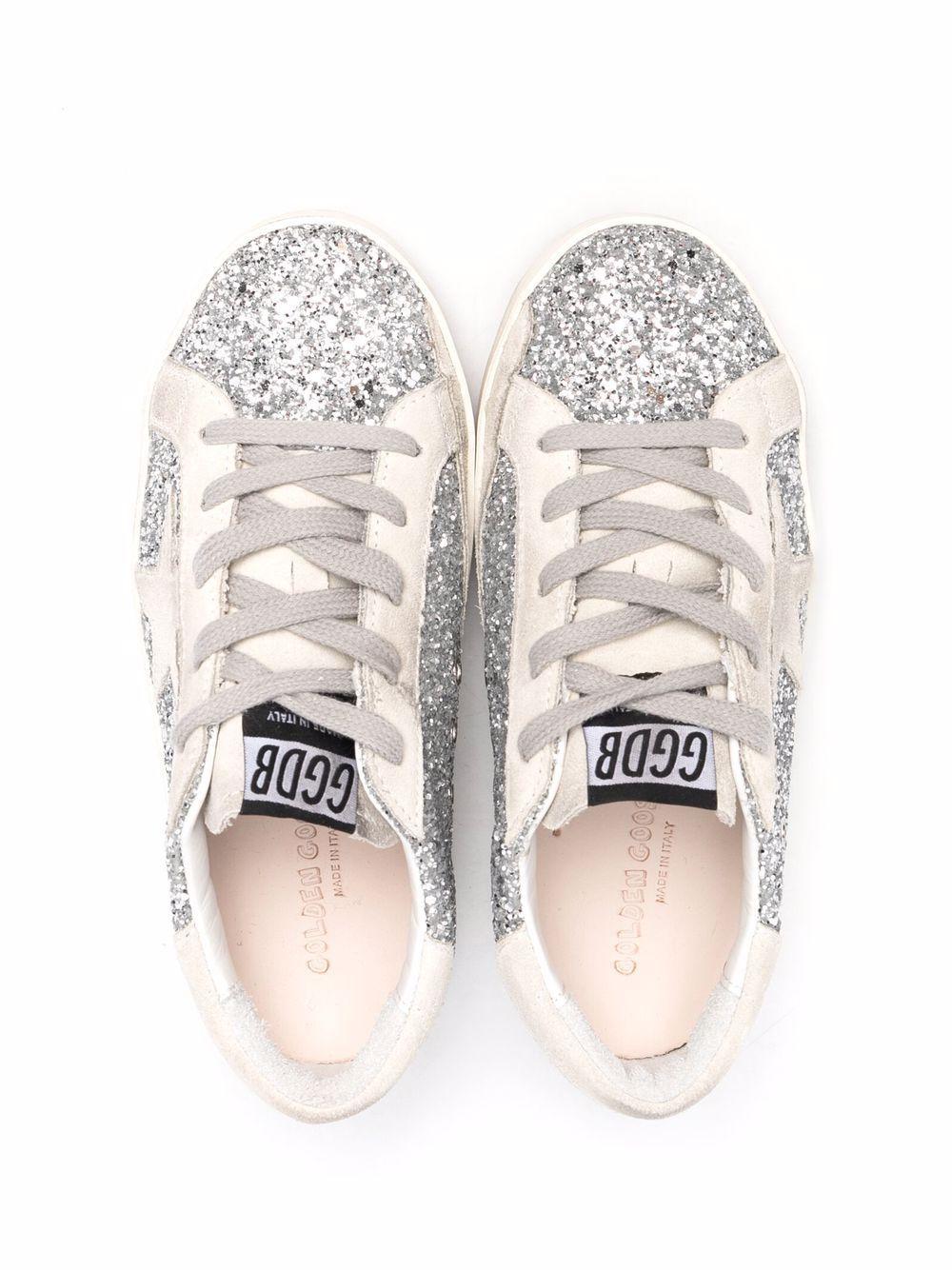 Sneakers per bambina Golden Goose Kids argento con glitter F00101F000416 70136 GOLDEN GOOSE KIDS