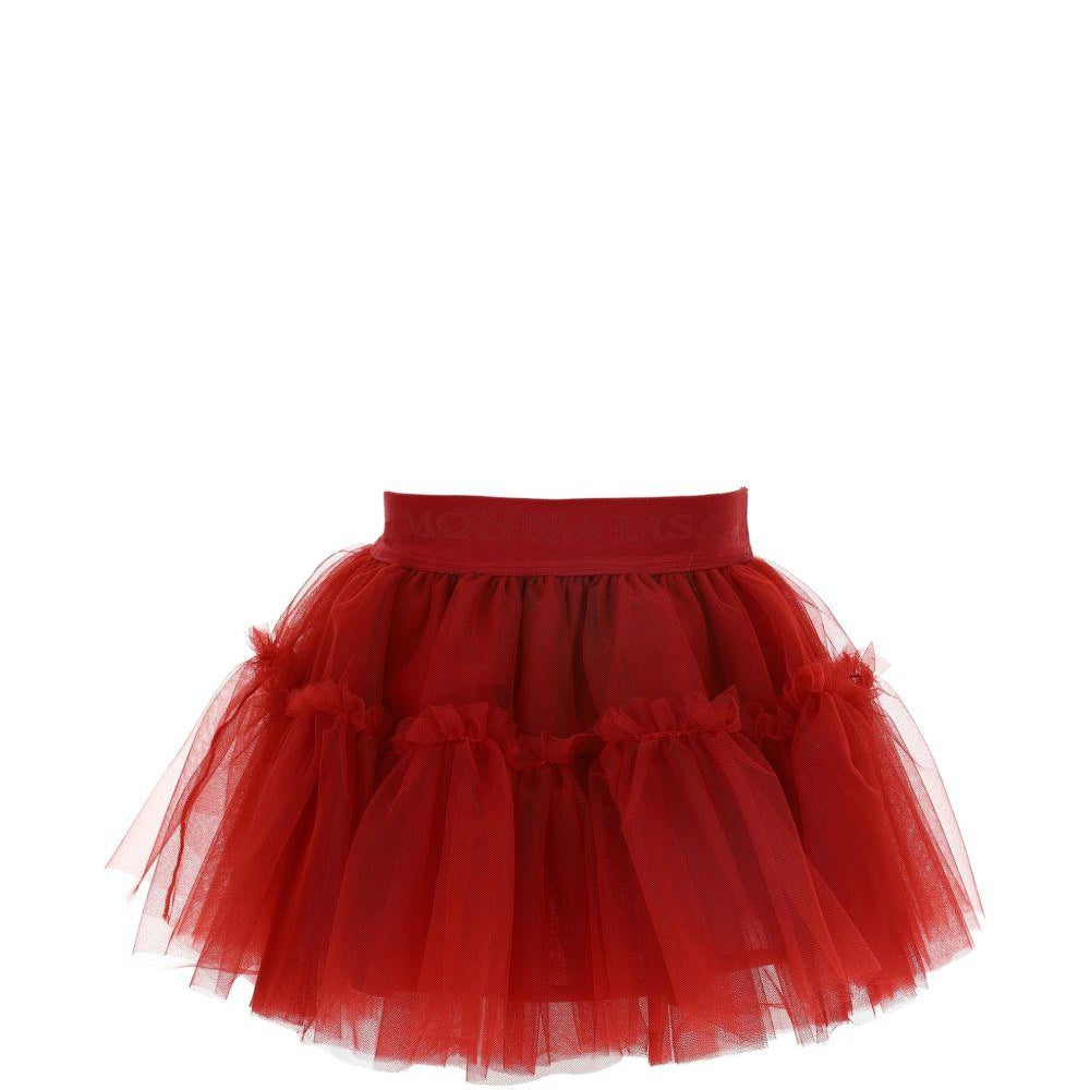 Gonna per neonata Monnalisa Kids rossa con trama in tulle 37HGON T9945 0043 MONNALISA KIDS