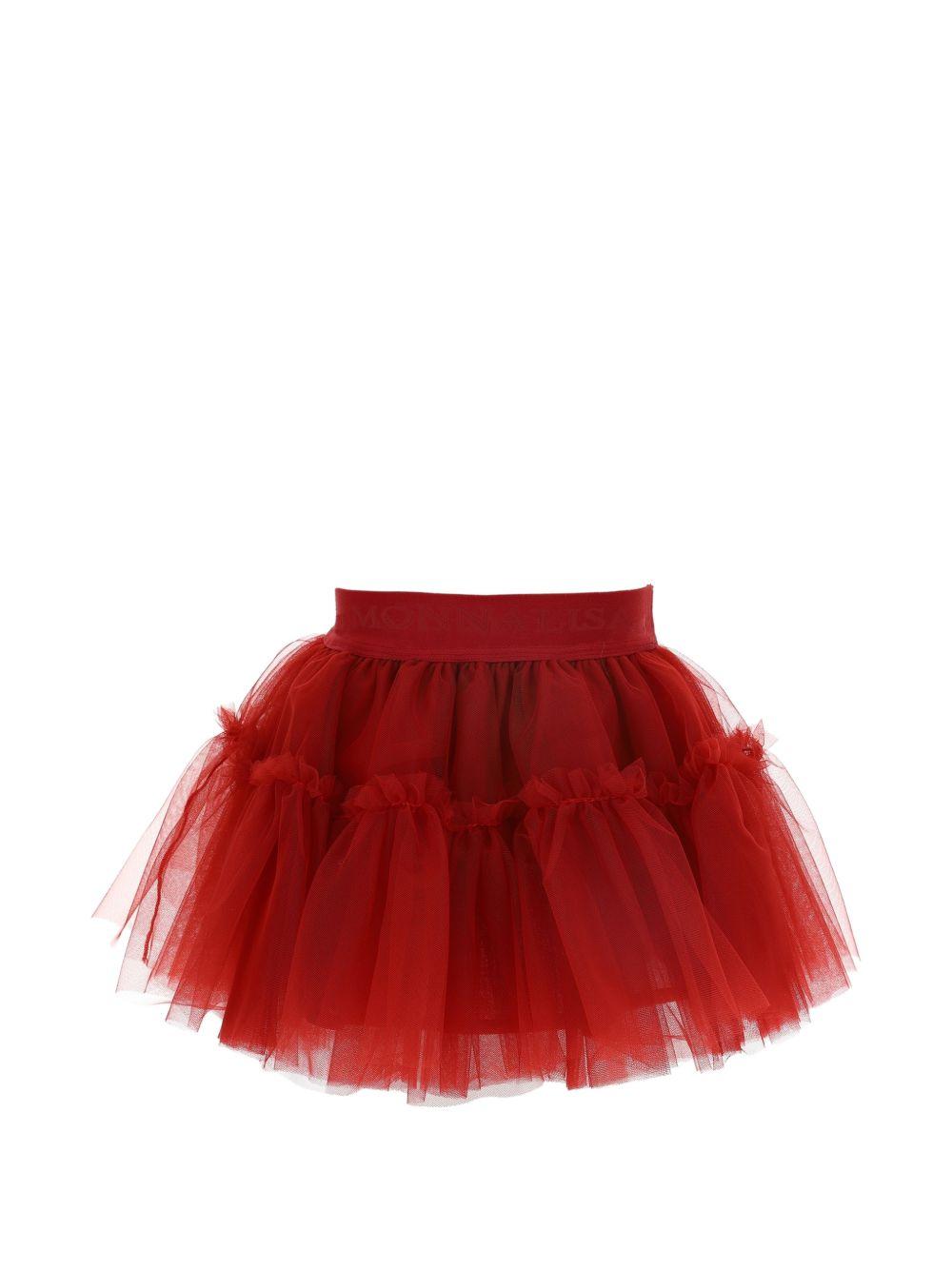 Gonna per neonata Monnalisa Kids rossa con trama in tulle 37HGON T9945 0043 MONNALISA KIDS