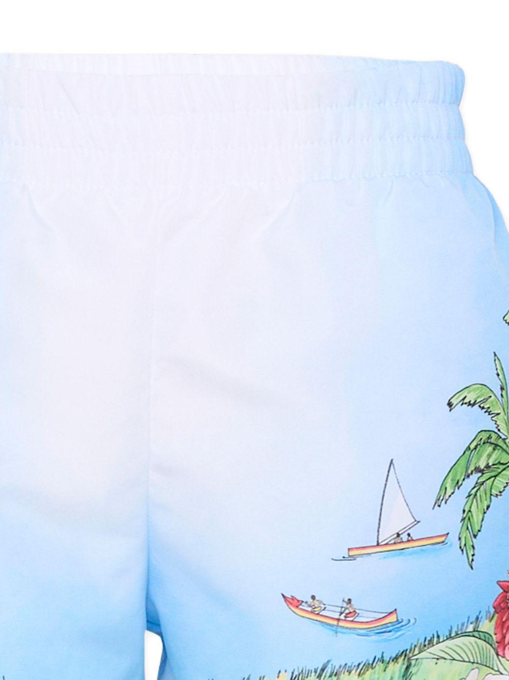 Costume per bambino Casablanca Kids blu con stampa fiori KSP26TR06302 ALOHA CASABLANCA KIDS