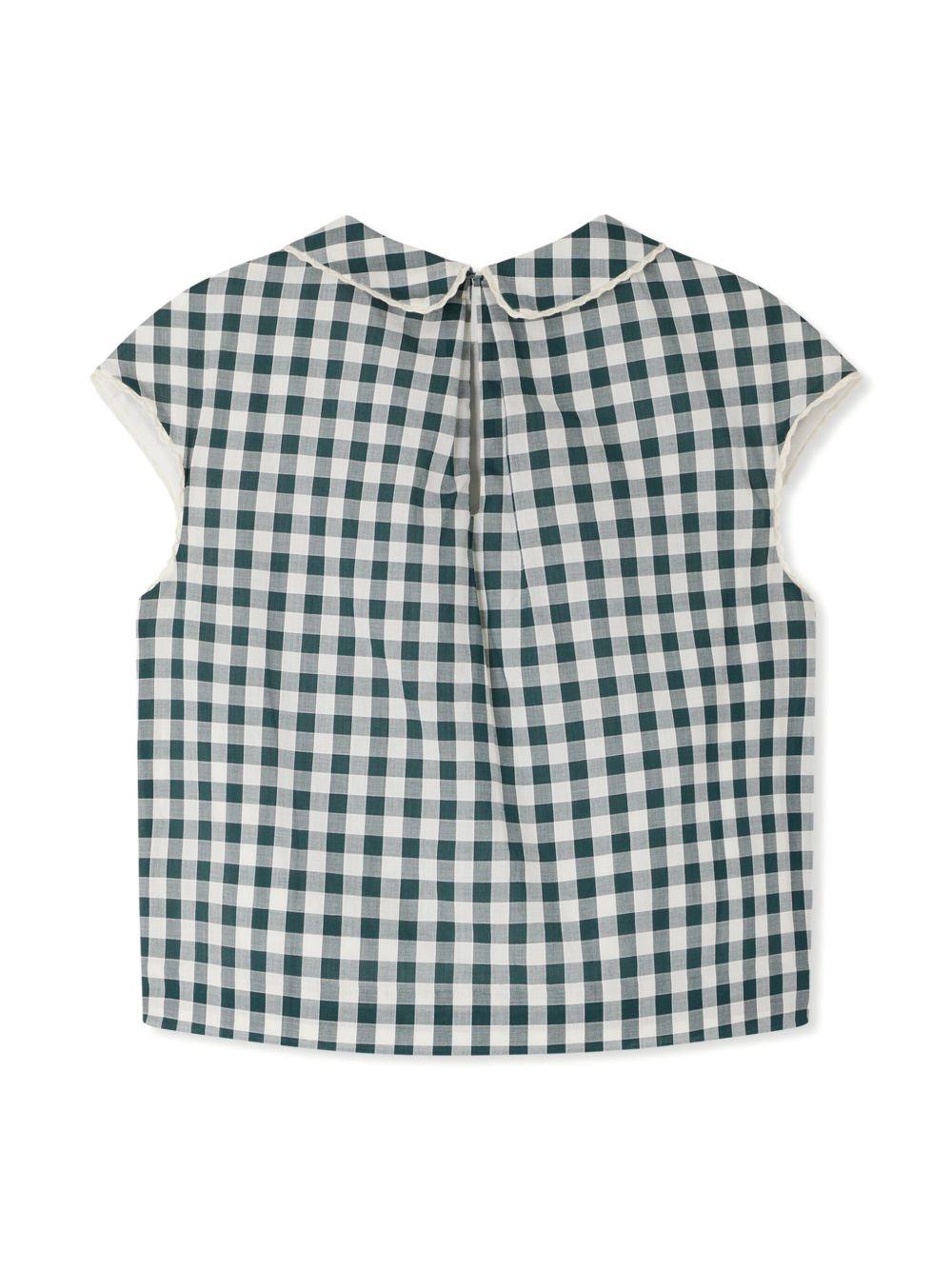 Blusa Elivia per bambina Bonpoint verde con girocollo S05GBLW00026 448A BONPOINT