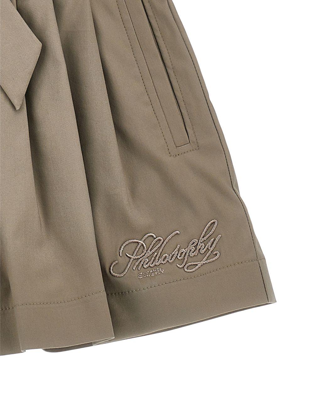 Shorts per bambina Philosophy Di Lorenzo Serafini Kids beige con pieghe I1G404 7301 0007 PHILOSOPHY KIDS