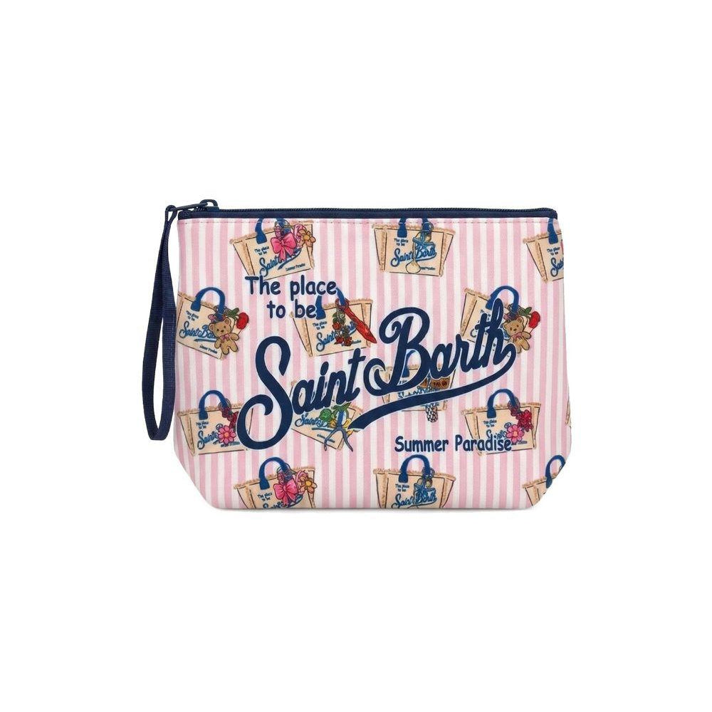 Pochette Aline MC2 Saint Barth rosa con stampa grafica all-over ALIN001 00637L MC2 ST. BARTH KIDS