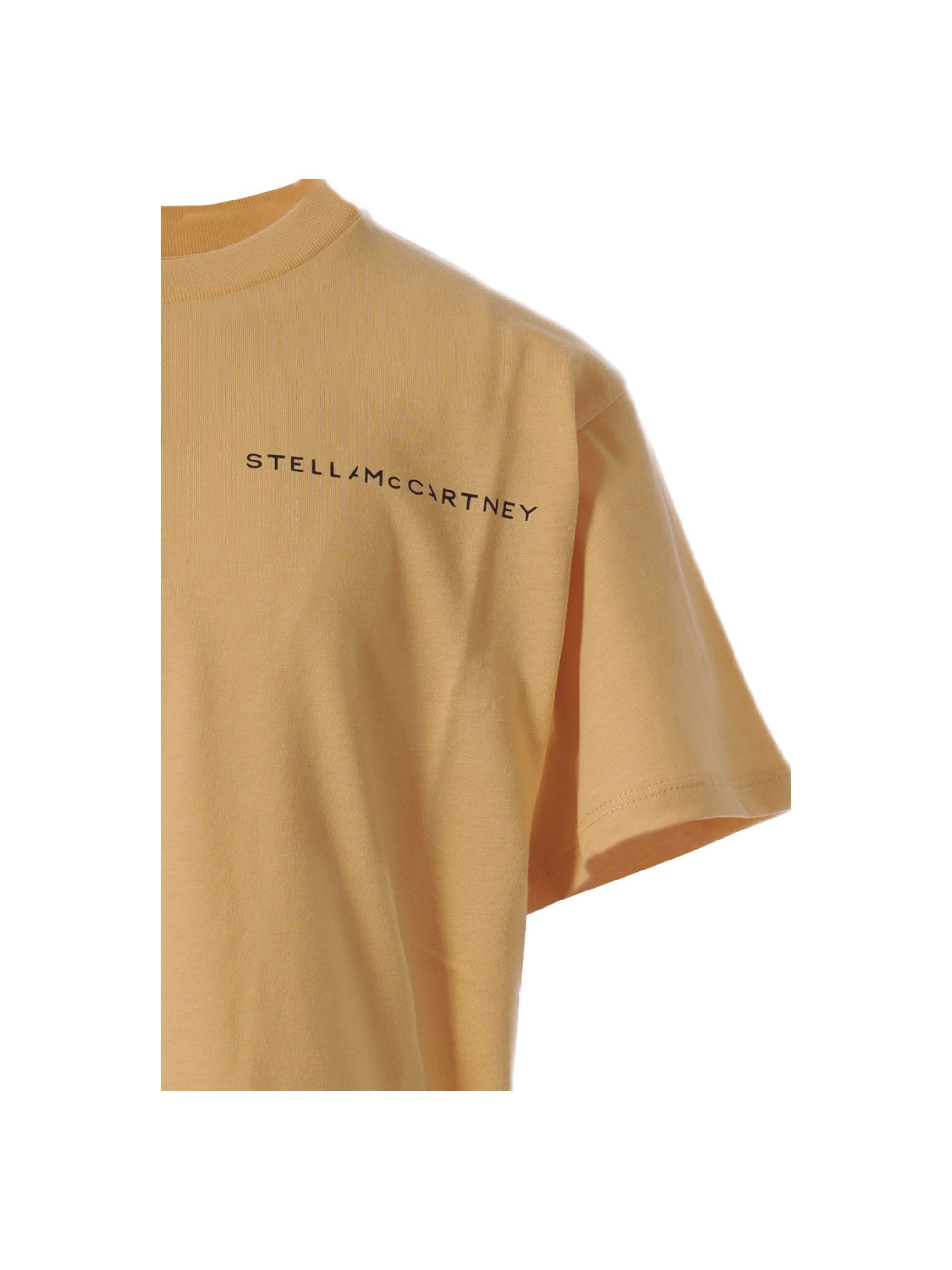 T-shirt per bambino Stella McCartney Kids giallo con scritta "Stella McCartney" sul davanti TY8P21 Z0434 251 STELLA McCARTNEY KIDS